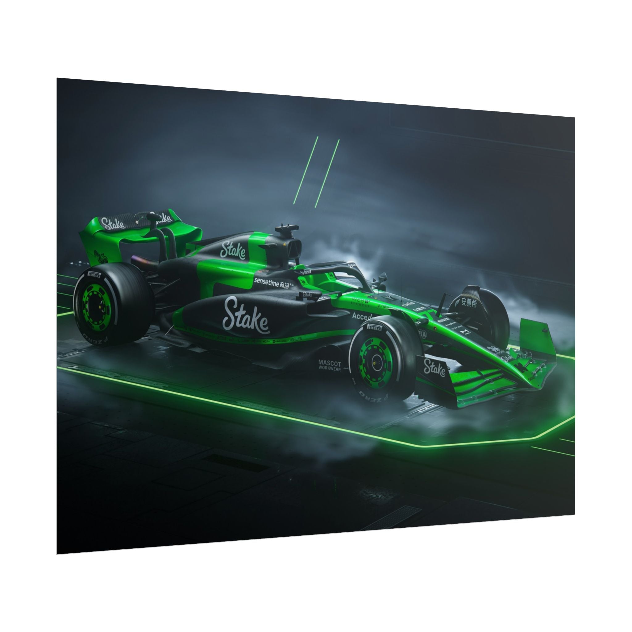 green-formula-1-car-poster-print-formula-one-cars-formula-1-gift-formula-1-poster-formula-1-wall-art-wall-decor-room-decor