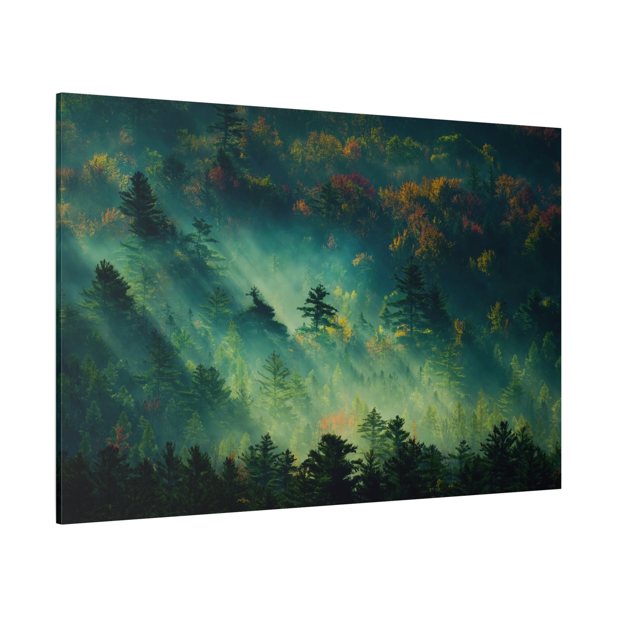 canvas-print-foggy-forest-nature-mist-wall-art-matte-stretched-canvas-landscape-scenery-woods-decor-nature-lover-gift-rustic-