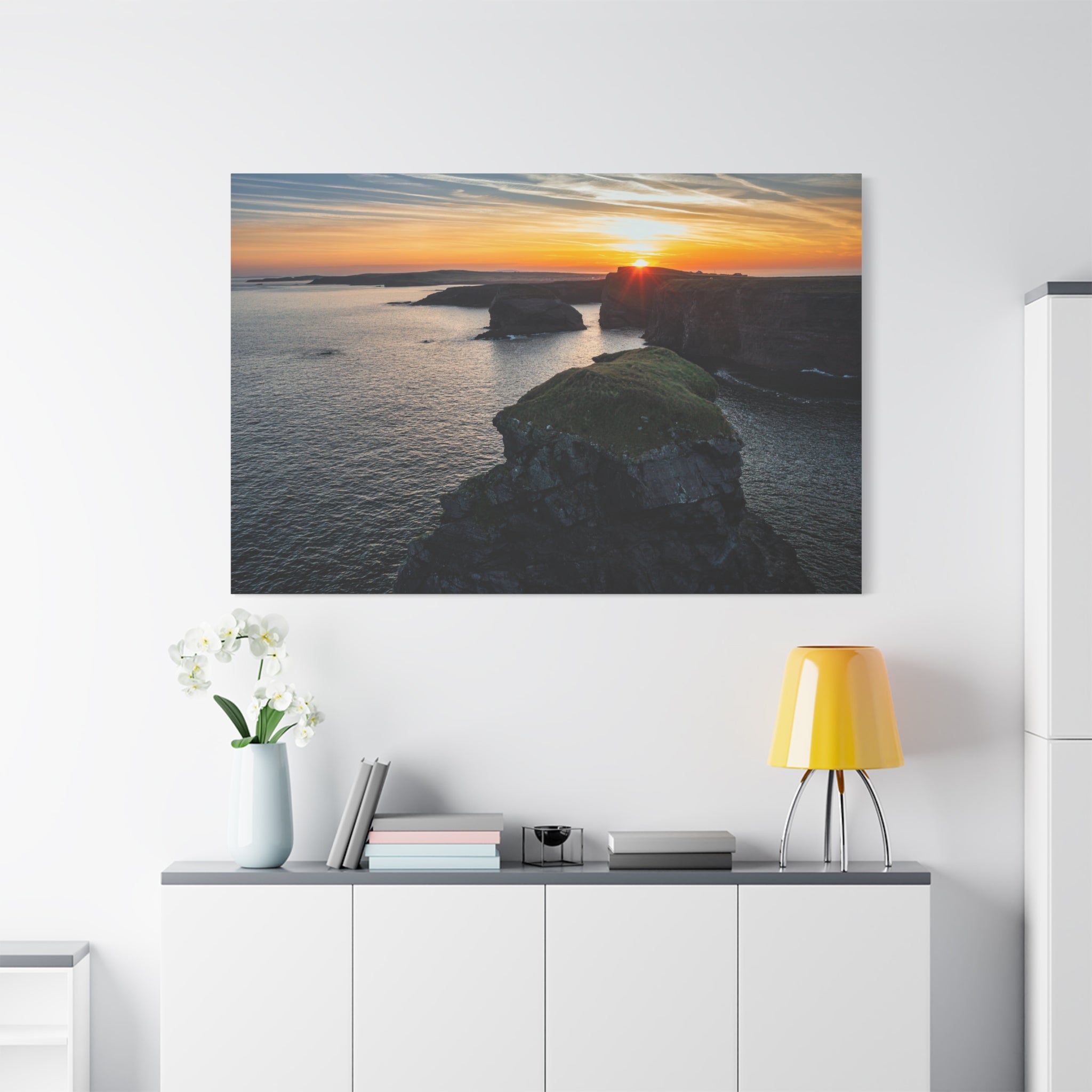 canvas-print-irish-landscape-wall-art-ocean-cliff-decor-stretched-matte-canvas-landscape-large-print-sunset-decor