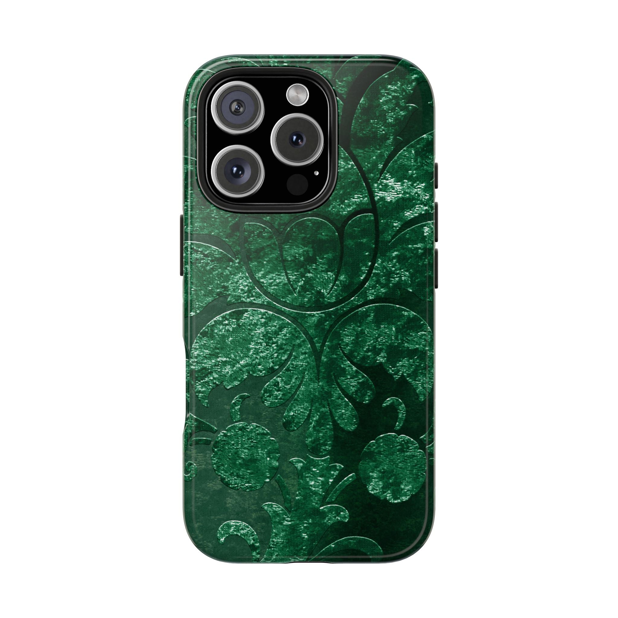 embossed-emerald-velvet-tough-iphone-case-protective-iphone-cover-heavy-duty-iphone-case-rugged-phone-case-durable-smartphone