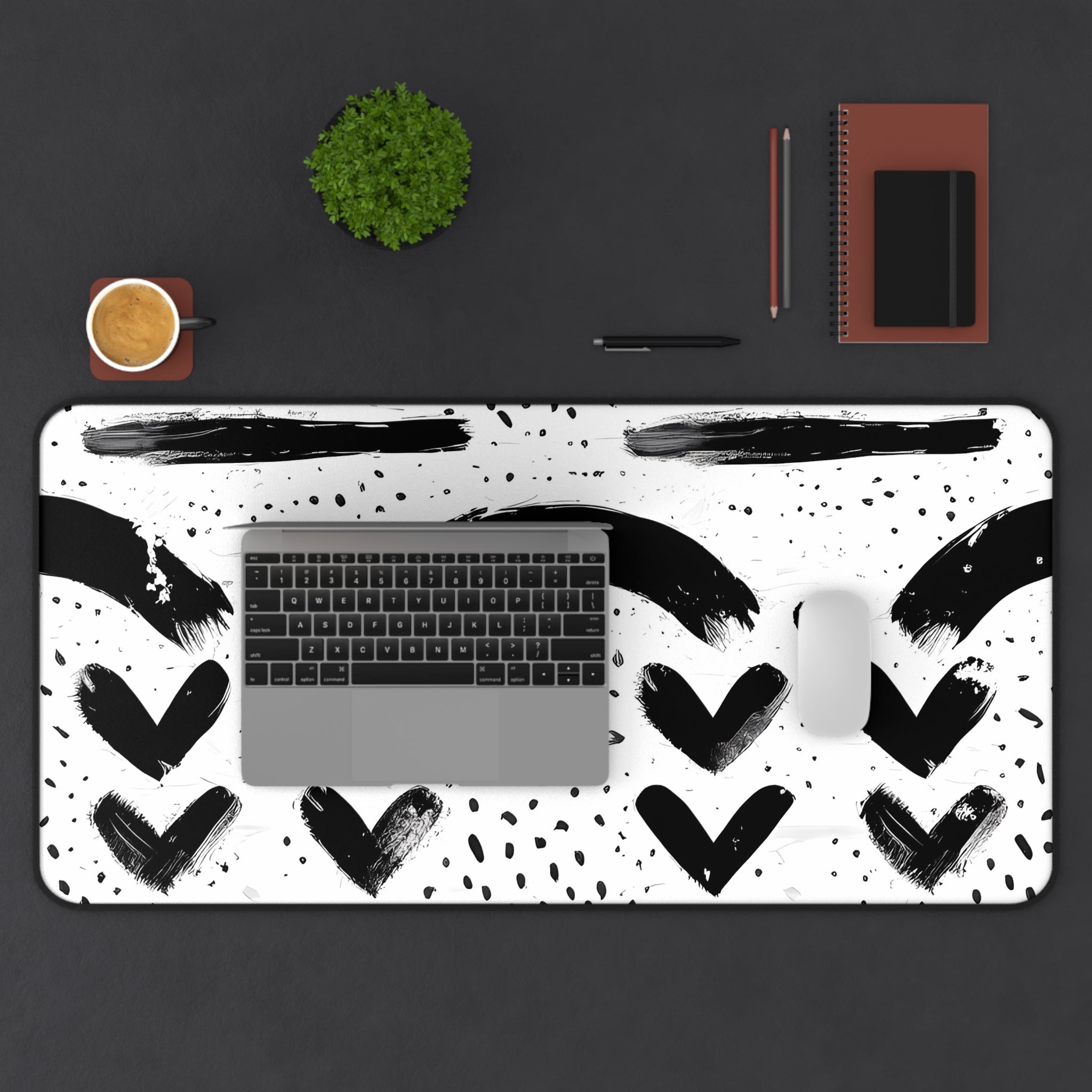 monochrome-mouse-pad-black-and-white-face-desk-mat-sleek-black-and-white-desk-pad-modern-minimalist-mouse-pad