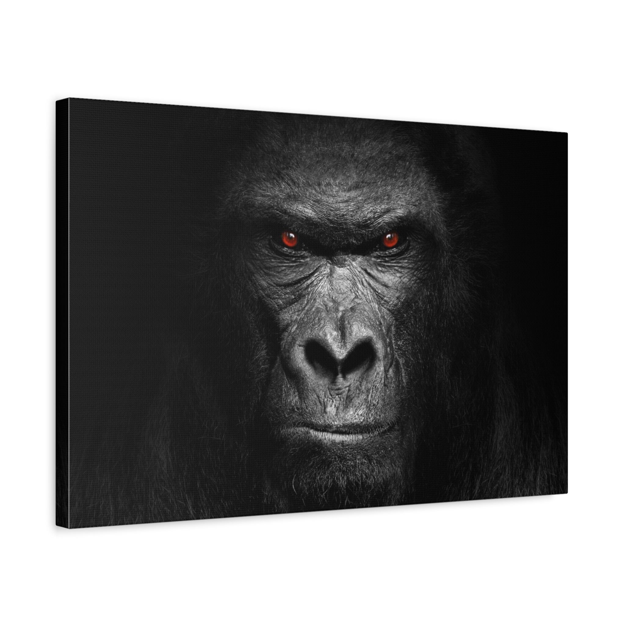 canvas-print-gorilla-face-wall-art-black-and-white-animal-decor-stretched-matte-canvas-wildlife-artwork-jungle-theme-room