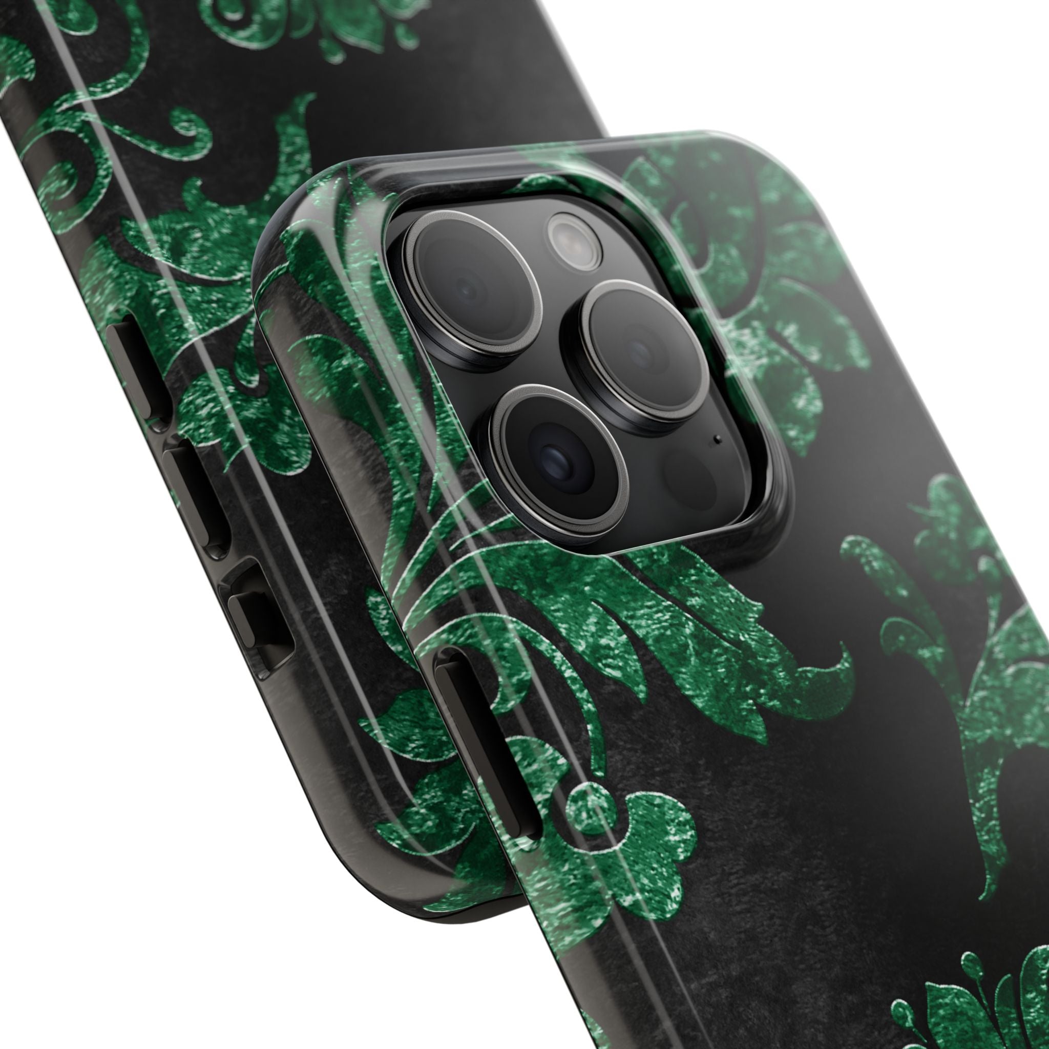 embossed-emerald-velvet-tough-iphone-case-protective-iphone-cover-heavy-duty-iphone-case-rugged-phone-case-durable-smartphone