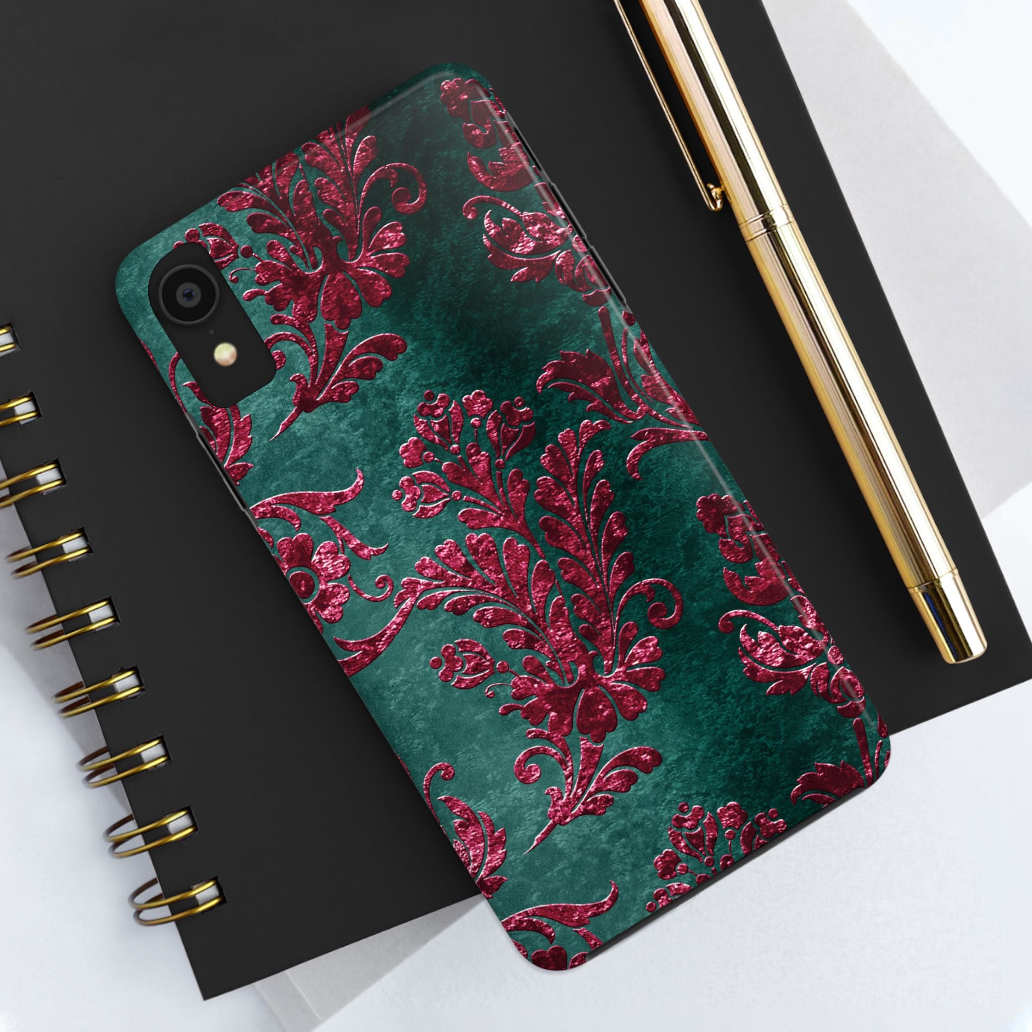 embossed-burgundy-velvet-tough-iphone-case-protective-iphone-cover-heavy-duty-iphone-case-rugged-phone-case-durable-smartphon