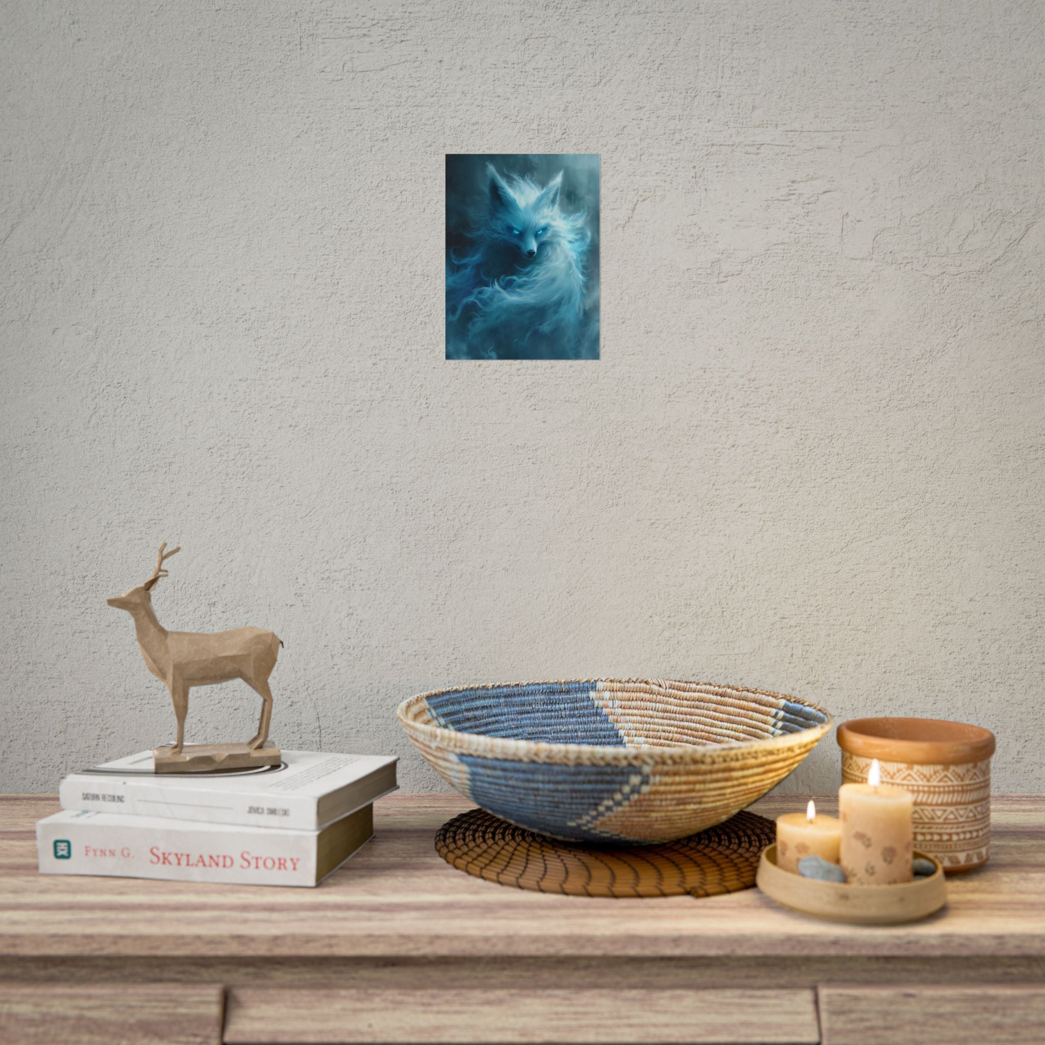 arctic-white-snow-fox-poster-print-fantasy-decor-wildlife-wall-art-home-decor-animal-lover-gift-anime-fantasy-gift