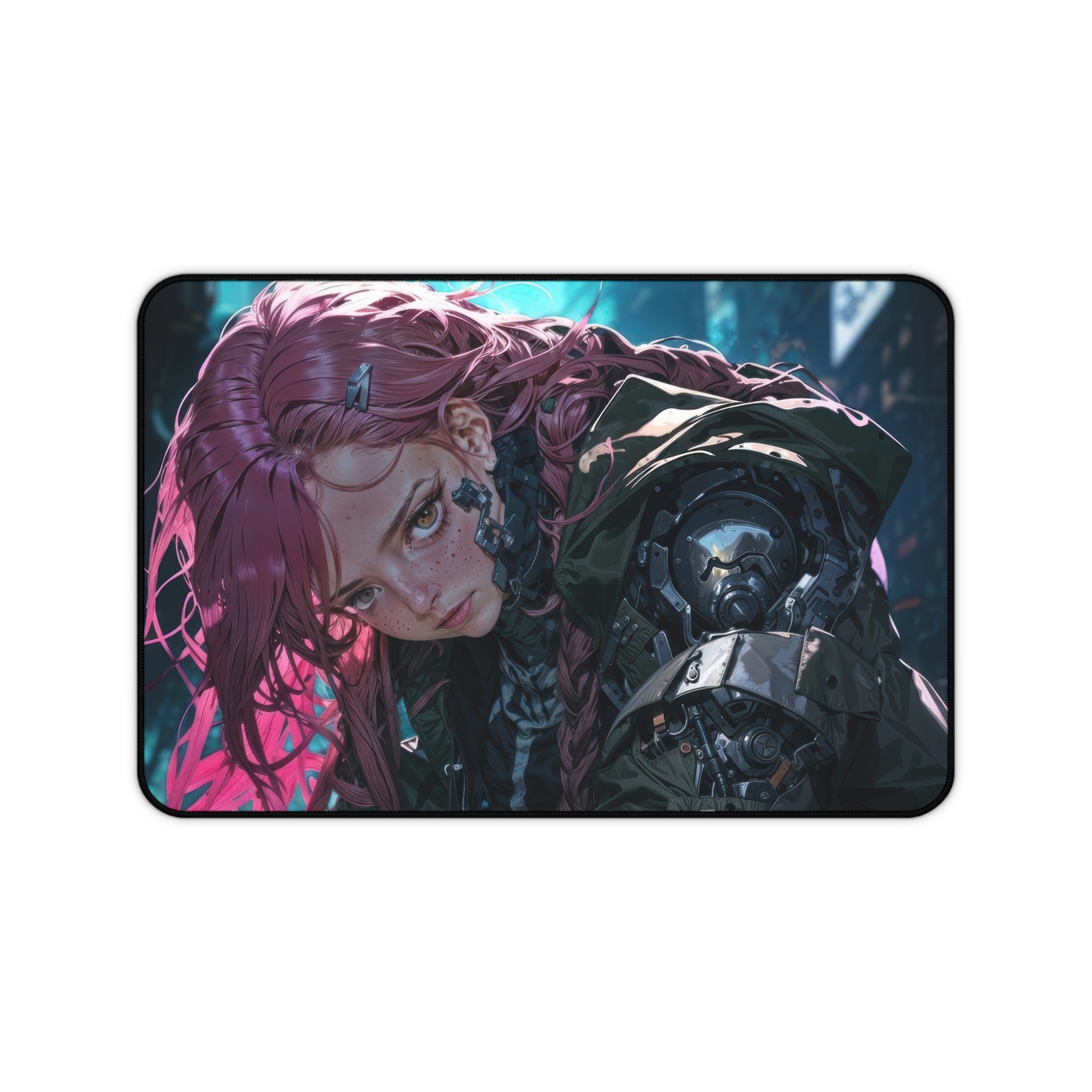cyberpunk-girl-with-pink-hair-mouse-pad-large-gaming-desk-mat-fantasy-protective-desk-pad-cyber-desk-accessory