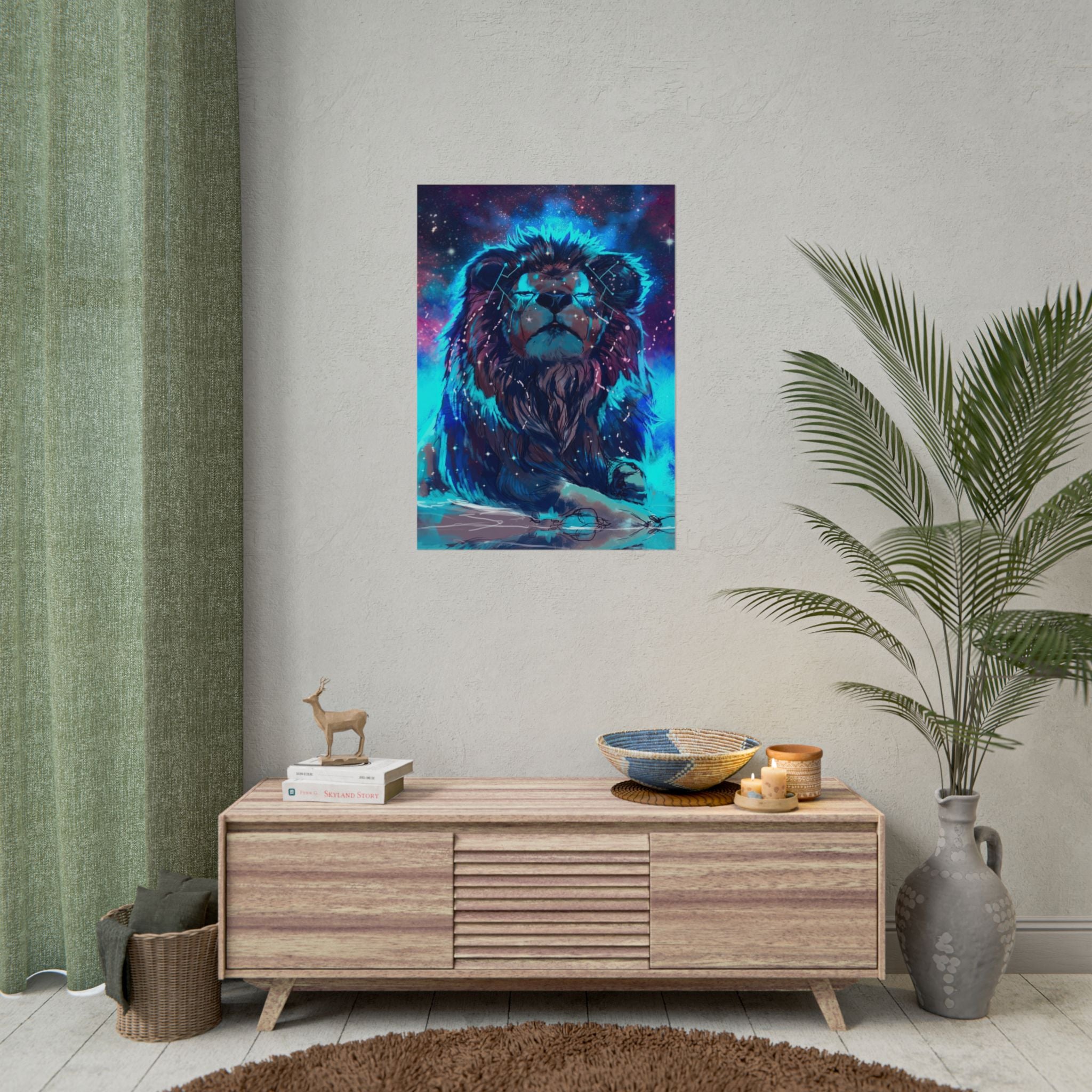 poster-print-lion-wall-art-fantasy-leon-living-room-decor-lion-wall-decor-lion-poster-jungle-animal-art-print-wildlife-safari