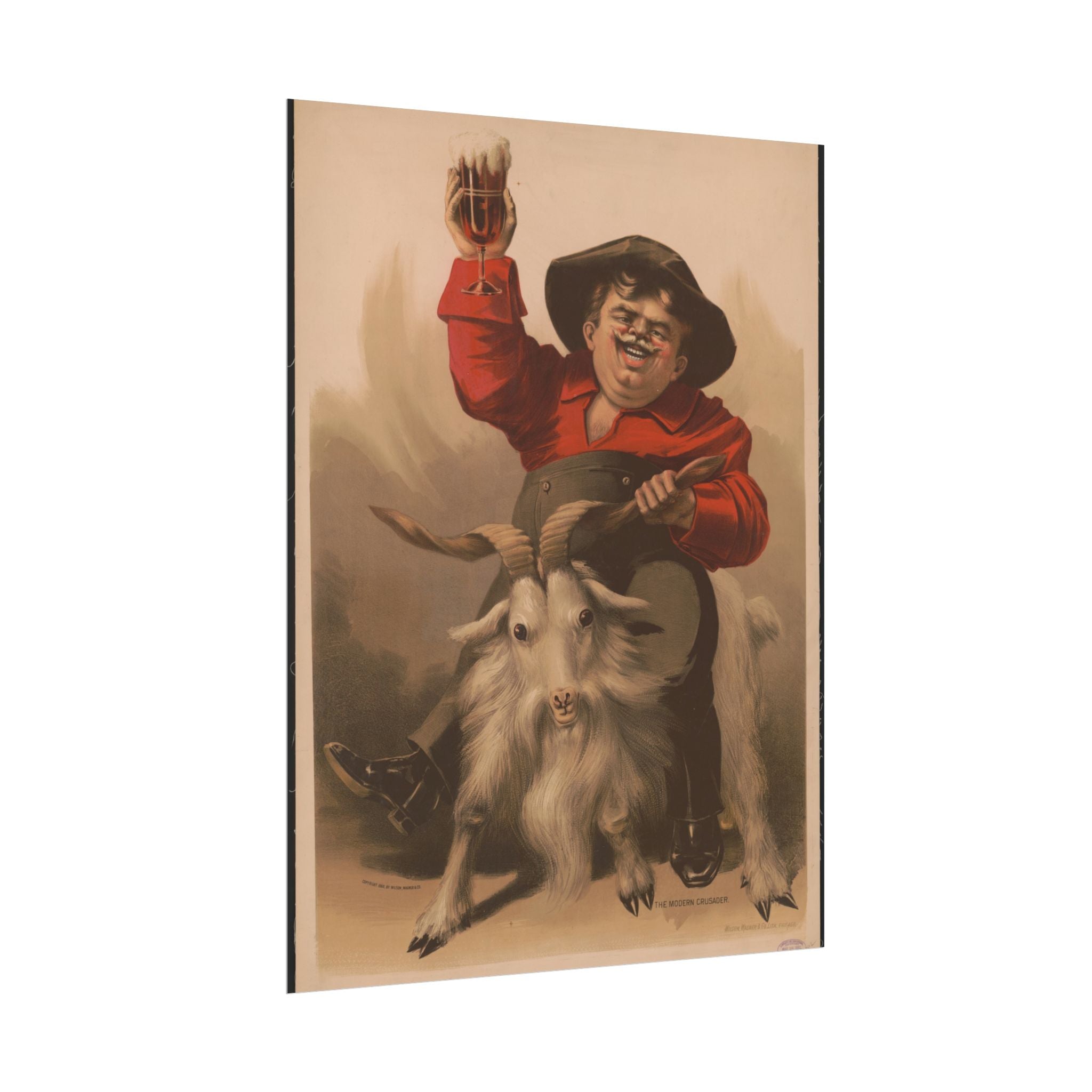 vintage-poster-print-modern-crusader-beer-wall-art-bar-decor-living-room-decor-alcohol-gift-poster-gift-fun-wall-art