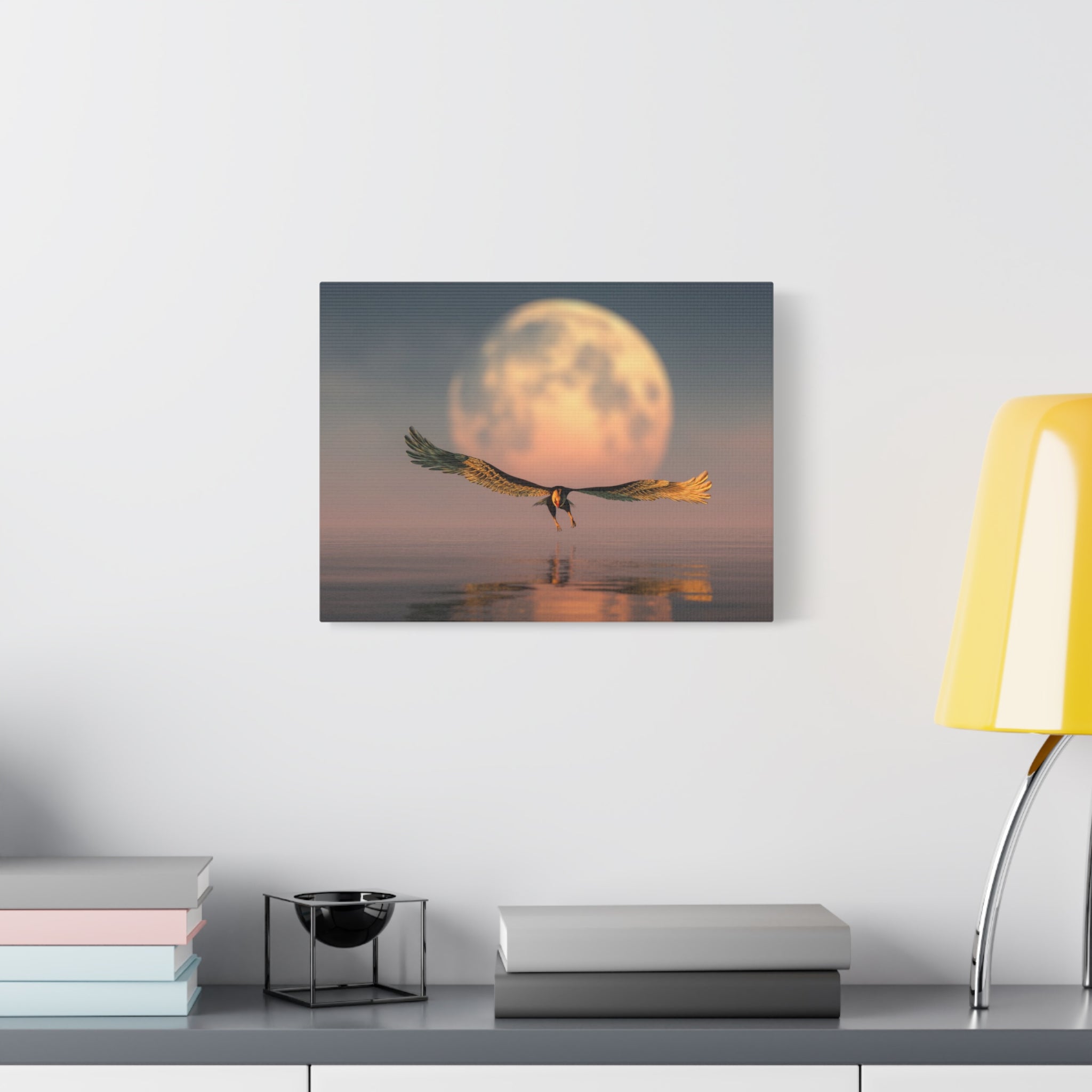 canvas-print-eagle-moon-illustration-living-room-wall-decor-stretched-matte-canvas-art-home-decor-wildlife-painting-wall-hang
