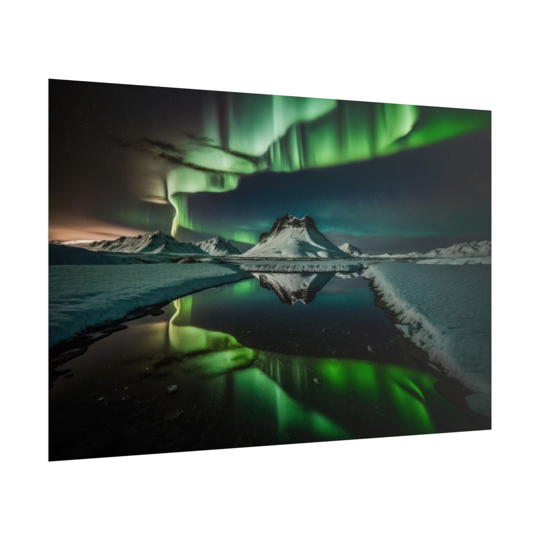 Aurora Borealis Poster Wall Art Print, Scenery Northern Lights,  Home Decor, Starry Night Photography, Housewarming Gifts