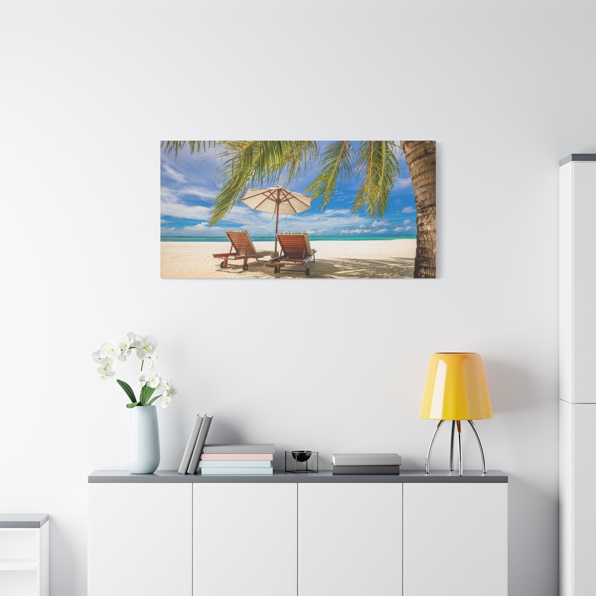 canvas-print-beach-scene-wall-art-coastal-decor-ocean-view-stretched-matte-canvas-print-home-decoration-beach-chairs-tropical