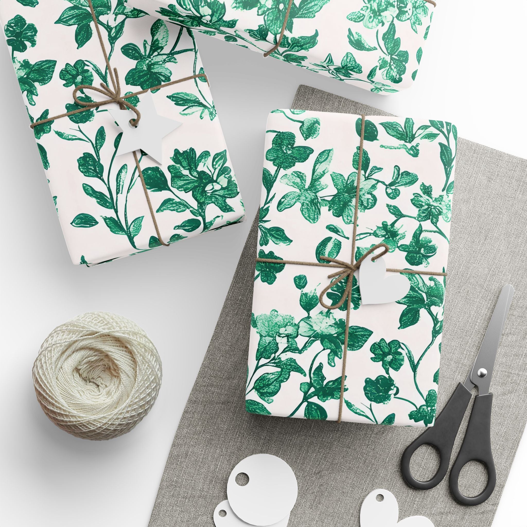 wrapping-papers-green-french-toile-floral-elegant-gift-wrap-holiday-gift-wrap-birthday-wrapping-paper-wedding-gift-wrap-chris
