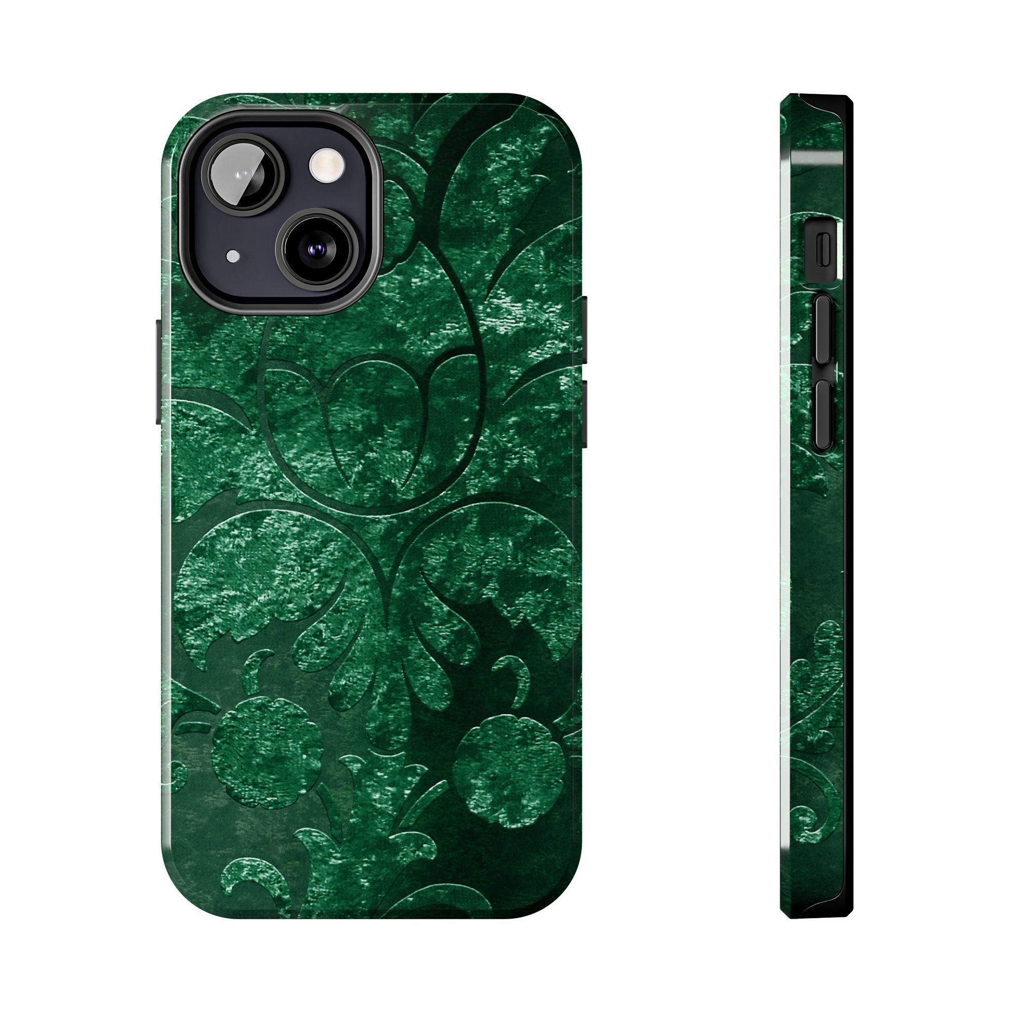 embossed-emerald-velvet-tough-iphone-case-protective-iphone-cover-heavy-duty-iphone-case-rugged-phone-case-durable-smartphone