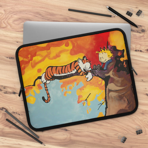 calvin-and-hobbes-laptop-sleeve-orange-retro-comic-art-protective-case-macbook-air-15-sleeve-hobbes-art-tablet
