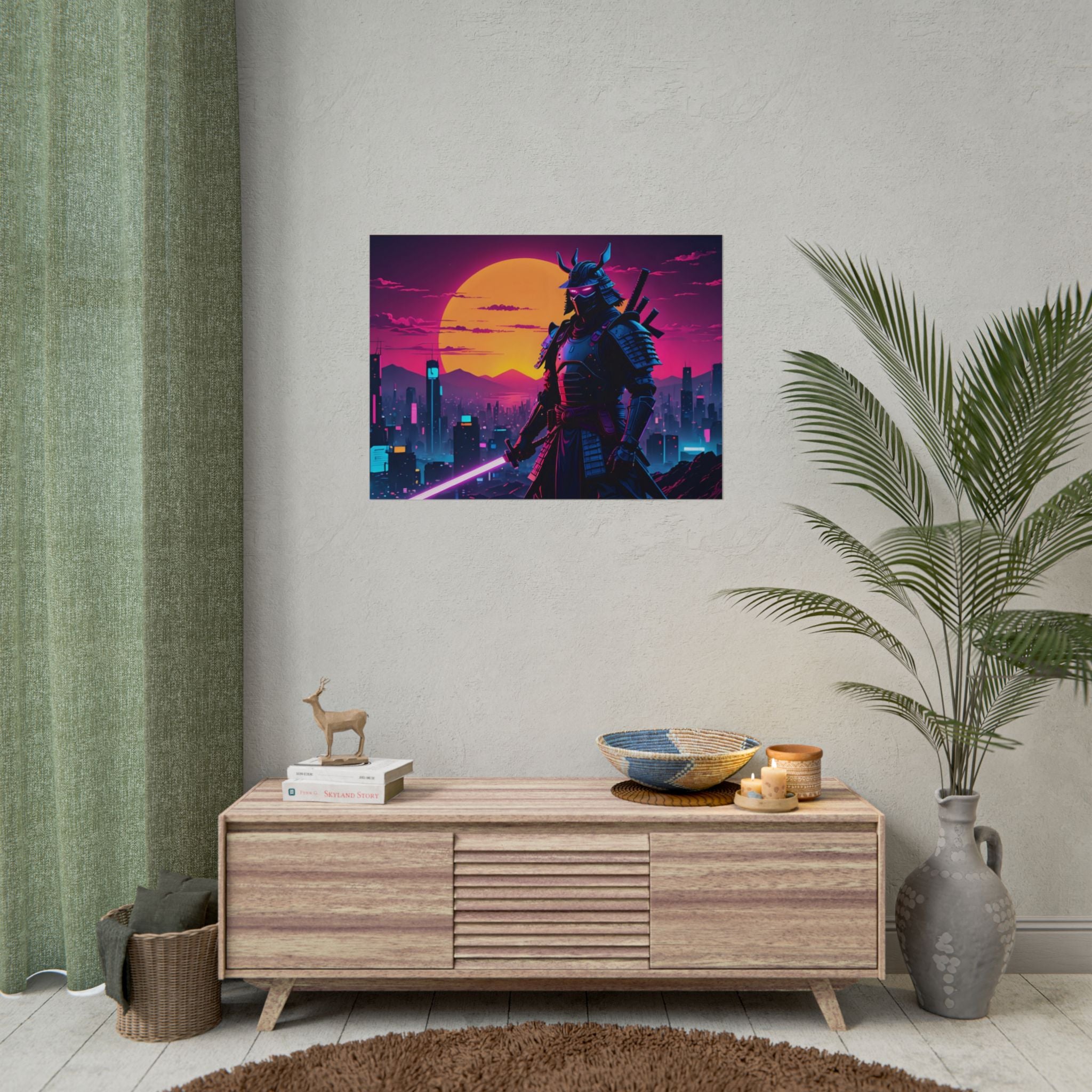 samurai-retrowave-poster-print-synthawave-wall-art-poster-gift-for-anime-fans-home-decor-japanese-art-retro-aesthetic-lightsa