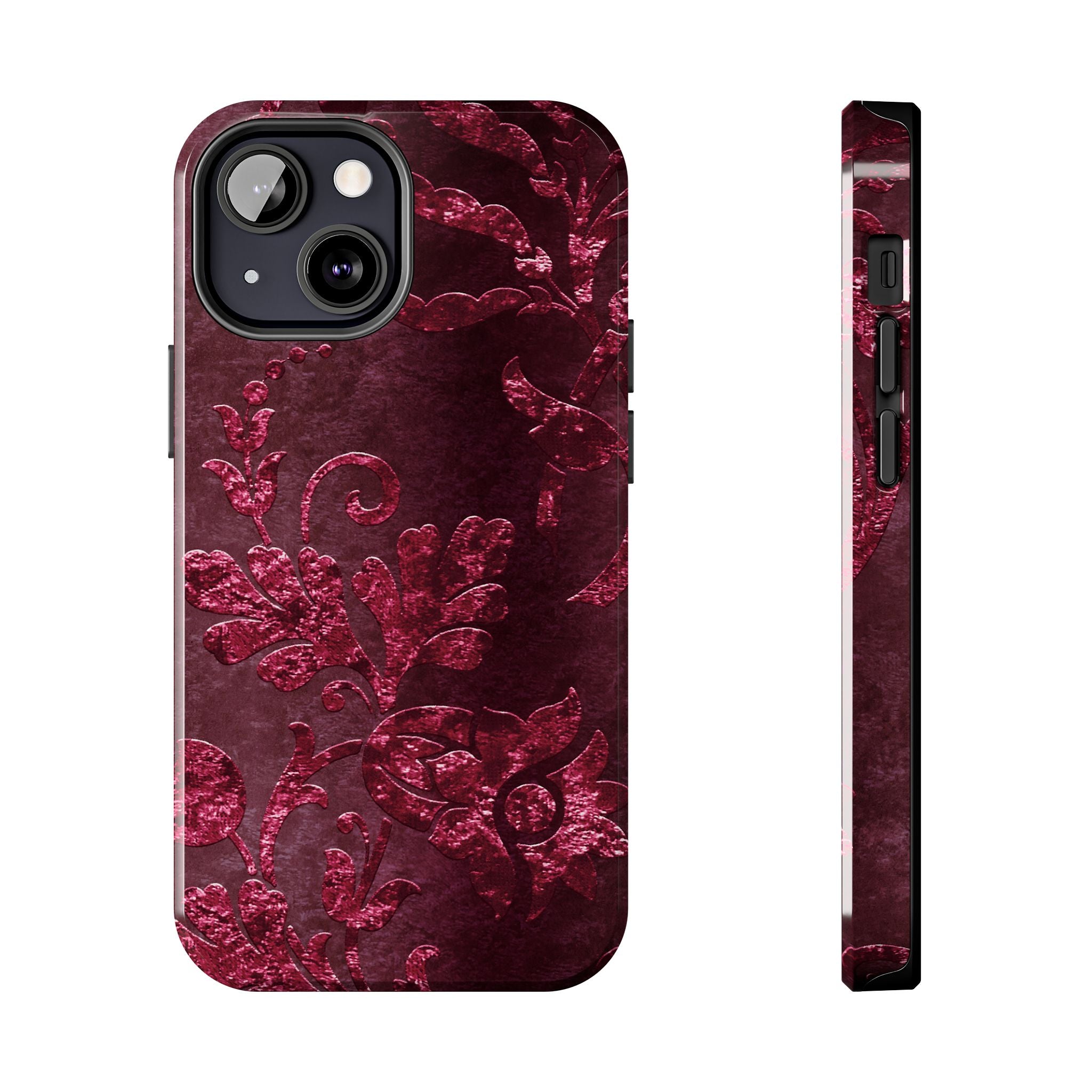 embossed-burgundy-velvet-tough-iphone-case-protective-iphone-cover-heavy-duty-iphone-case-rugged-phone-case-durable-smartphon