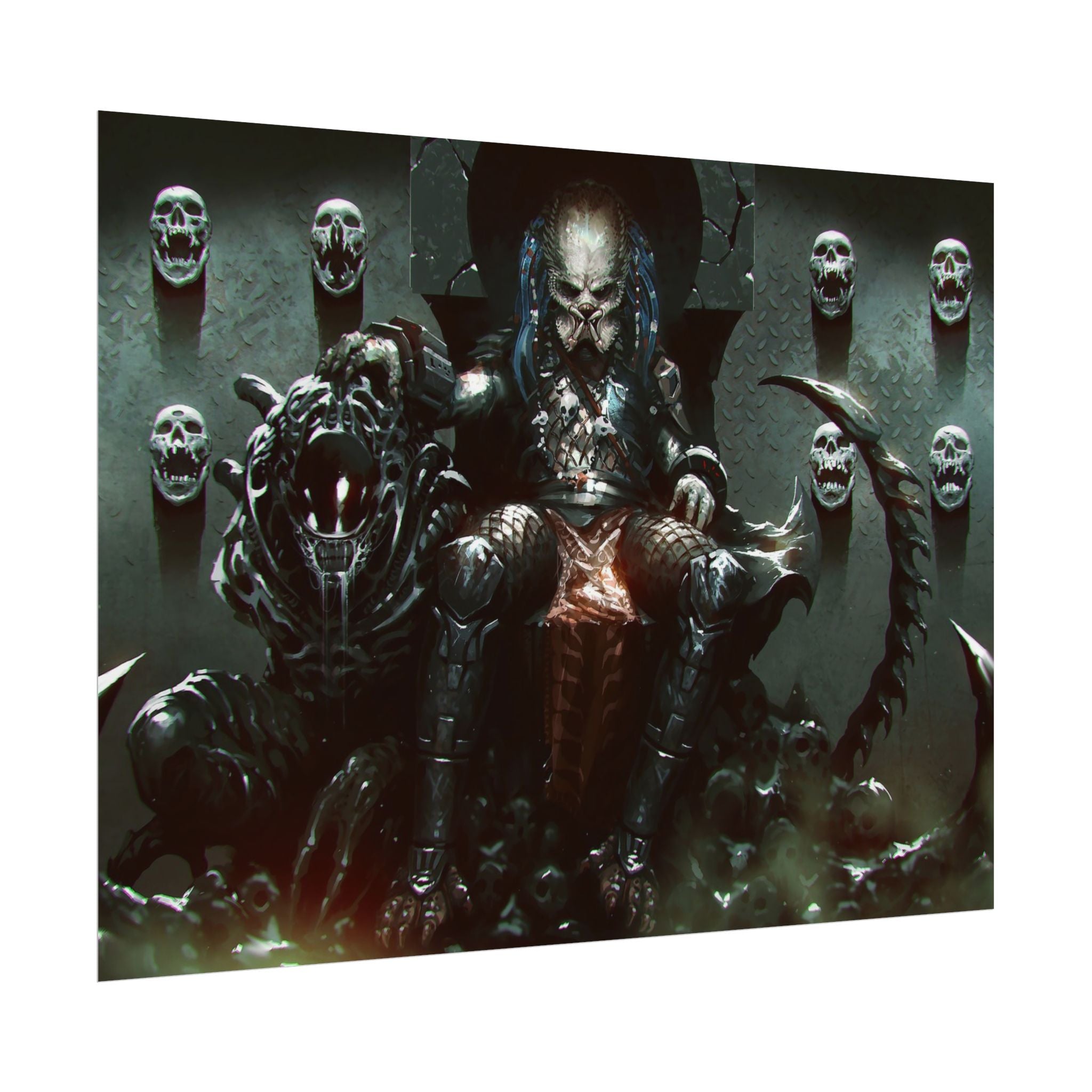 predator-alien-poster-art-xenomorph-movie-poster-print-alien-wall-art-sci-fi-home-decor-geek-wall-decor