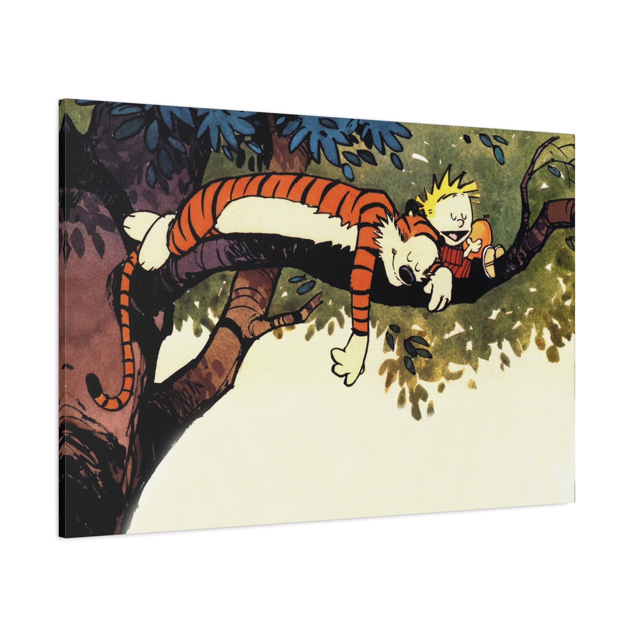 Calvin and Hobbes Canvas Wall Art - Nostalgic Comic Book Poster for Kids Room & Nursery Room Decor - Adventure Theme Print