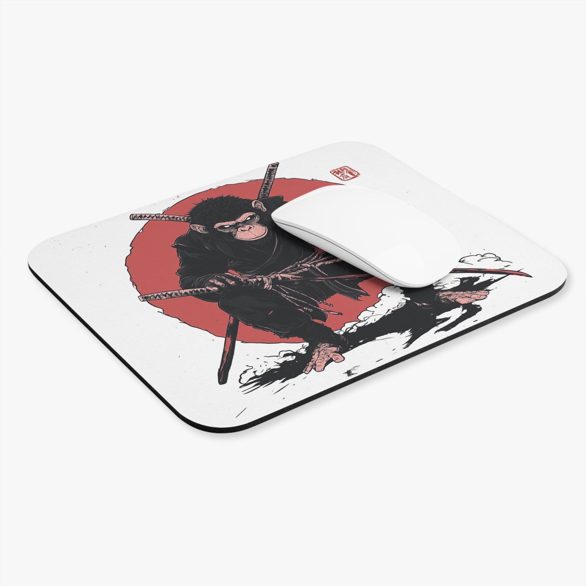 ninja-monkey-mouse-pad-japanese-samurai-design-ninja-warrior-small-mouse-pad