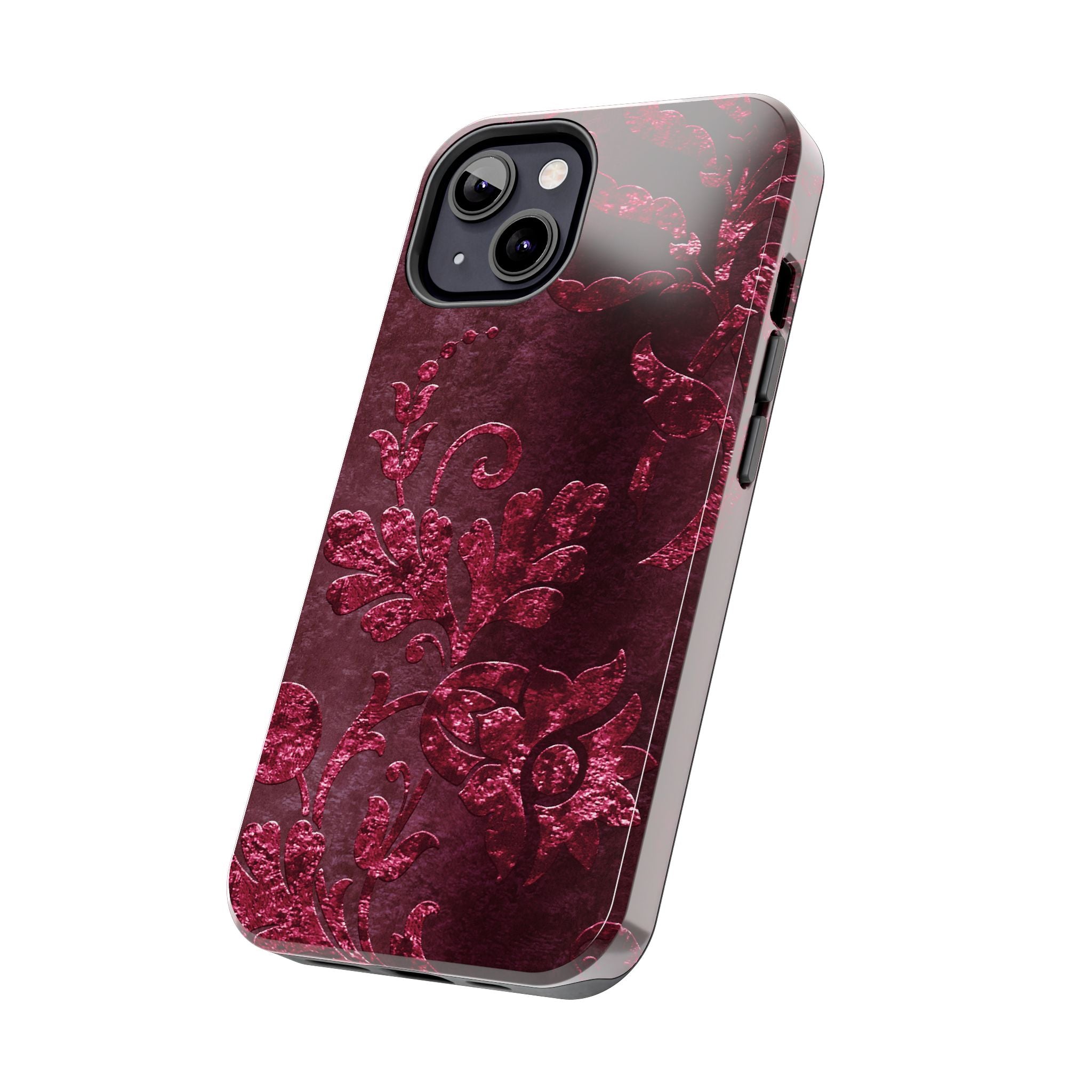 embossed-burgundy-velvet-tough-iphone-case-protective-iphone-cover-heavy-duty-iphone-case-rugged-phone-case-durable-smartphon