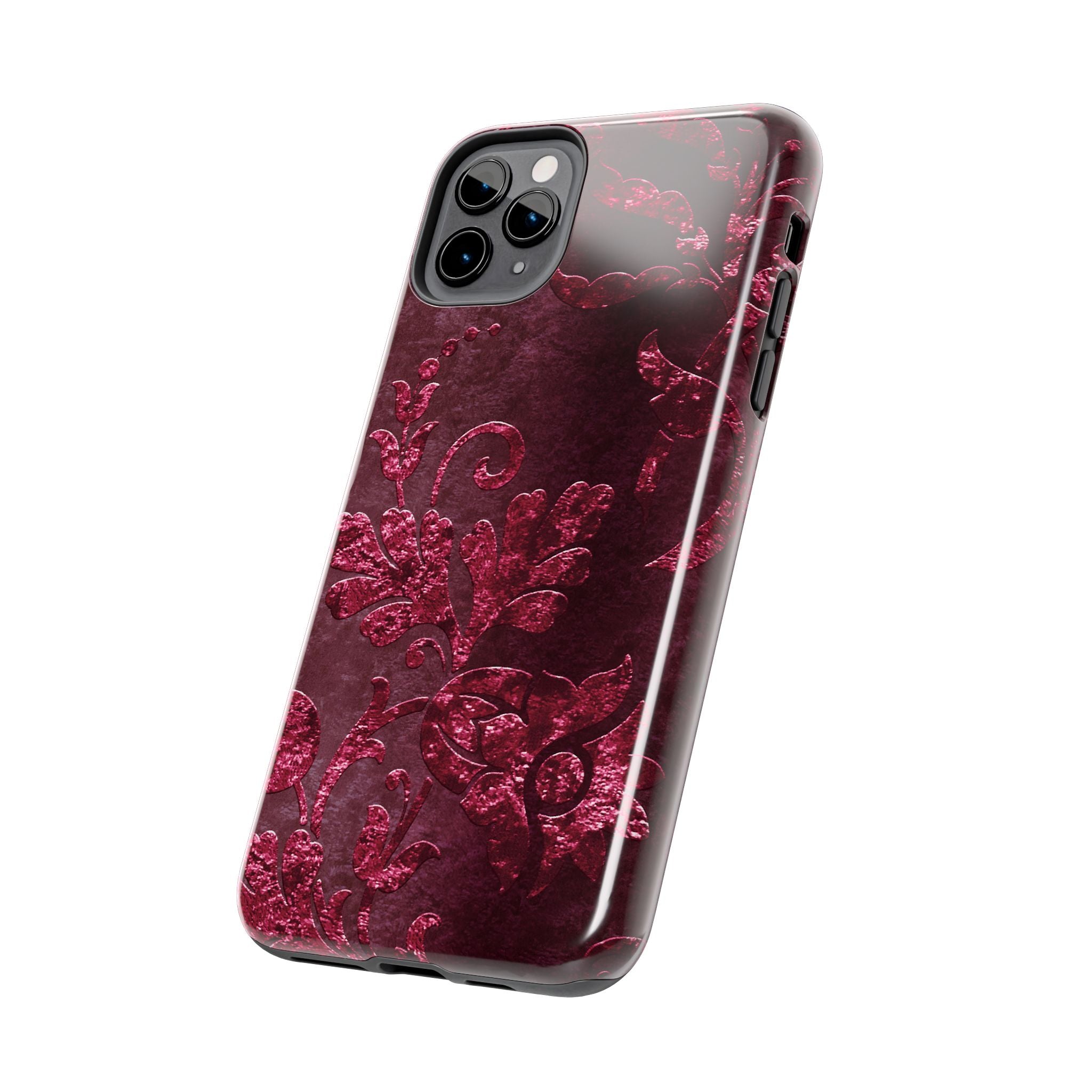 embossed-burgundy-velvet-tough-iphone-case-protective-iphone-cover-heavy-duty-iphone-case-rugged-phone-case-durable-smartphon