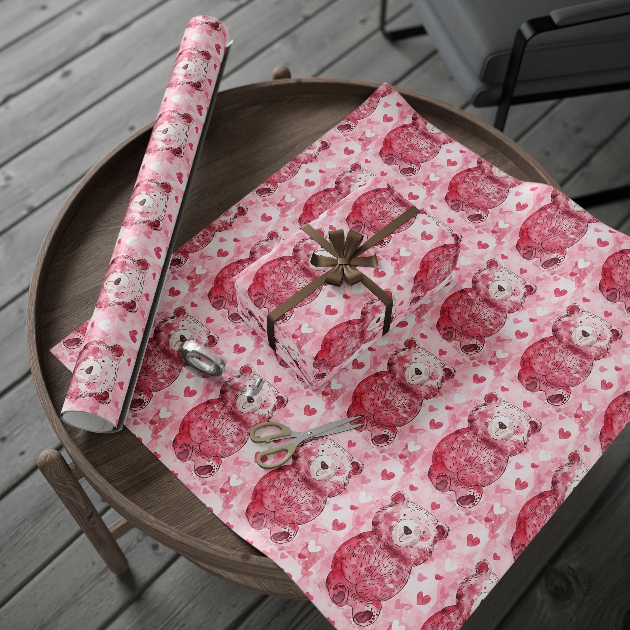 valentine-wrapping-papers-pink-teddy-bear-v-day-gift-wrap-holiday-present-accessories-love-theme-packaging-romantic-giftwrap