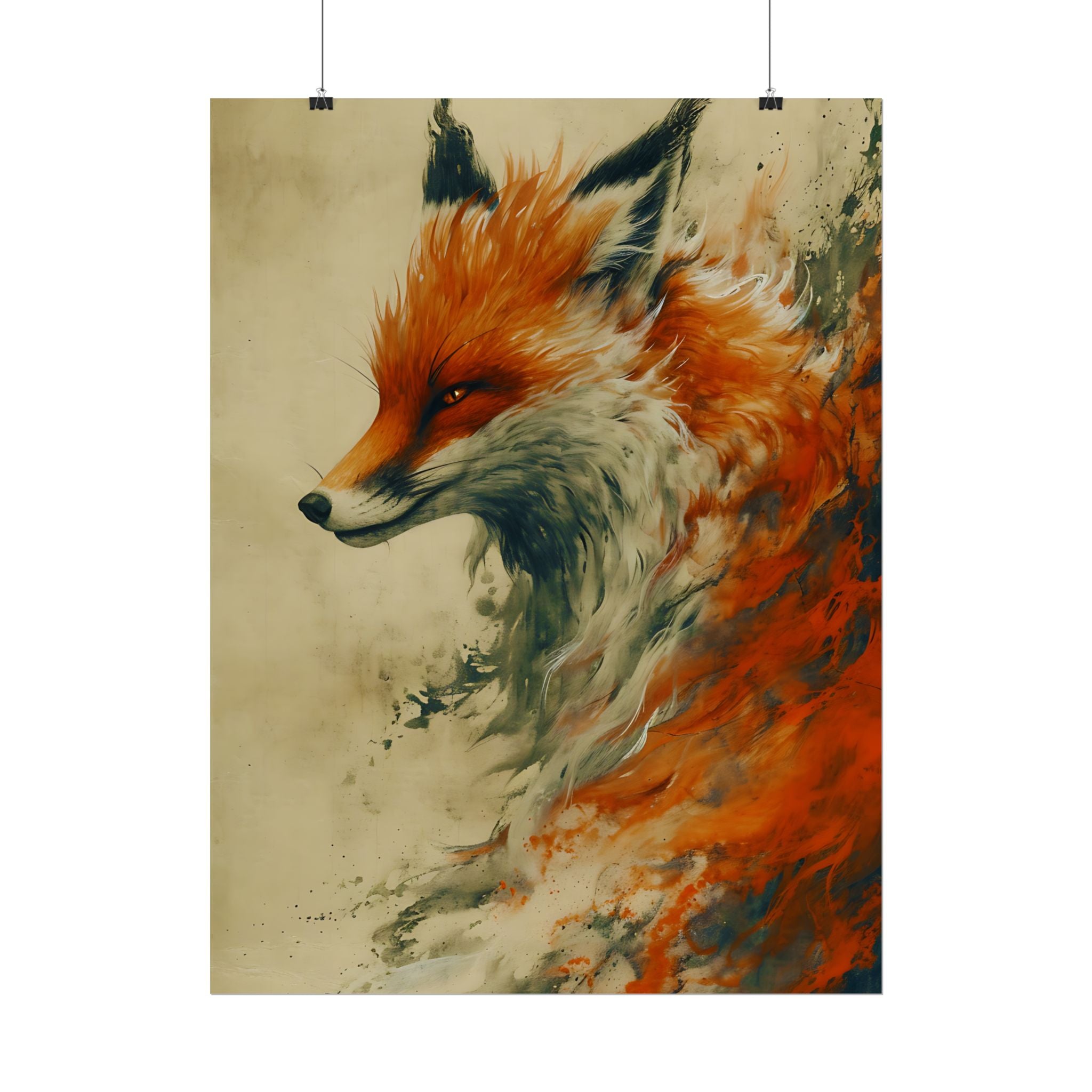 fantasy-red-fox-poster-print-rolled-posters-wall-art-animal-lover-gift-unique-home-decor-wildlife-art-print-fox-lover-birthda