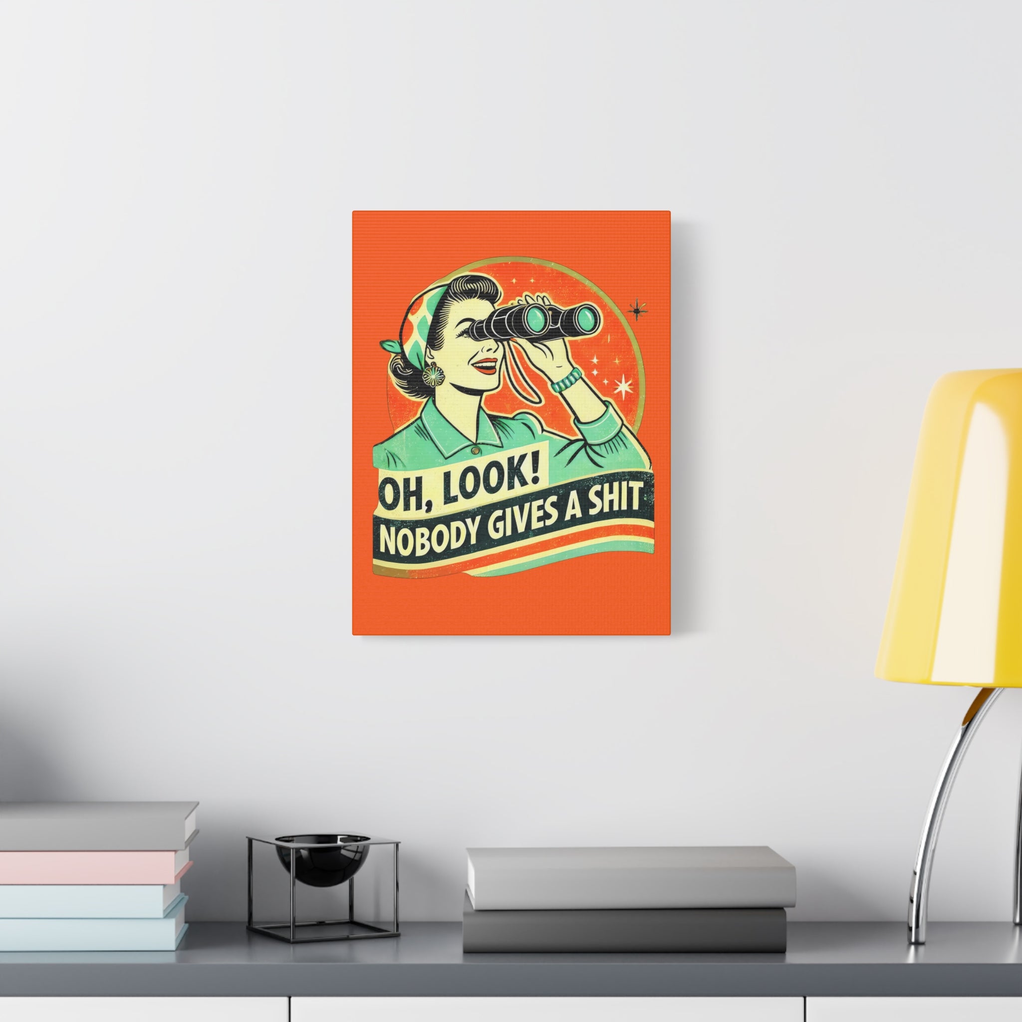 canvas-wall-art-funny-retro-woman-humorous-home-decor-matte-stretched-print-gift-for-her-vintage-style-poster-unique-wall