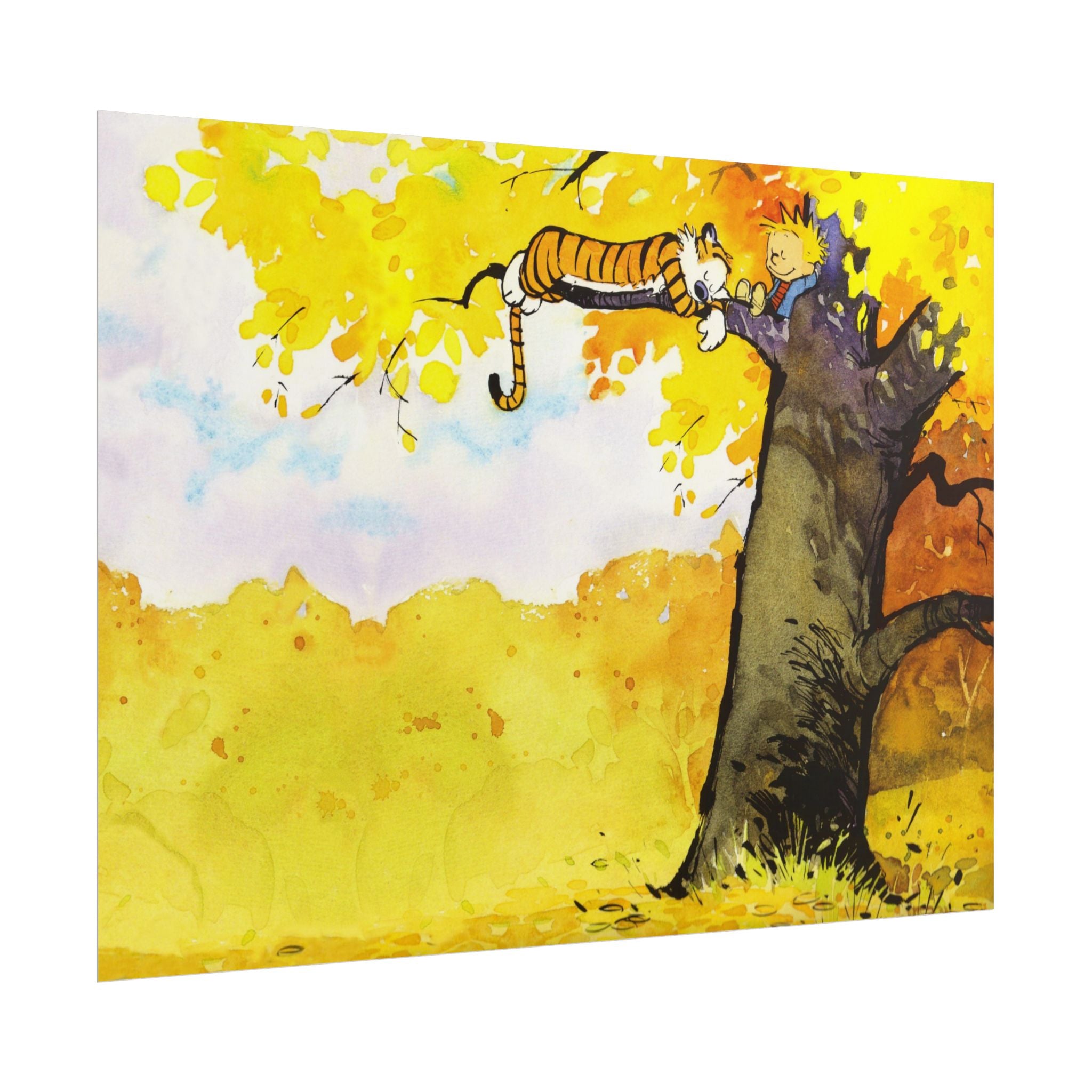 Calvin and Hobbes Poster Wall Art - Cartoon Wall Decor - Unique Birthday Gift for Fans - Timeless Comic Book Art