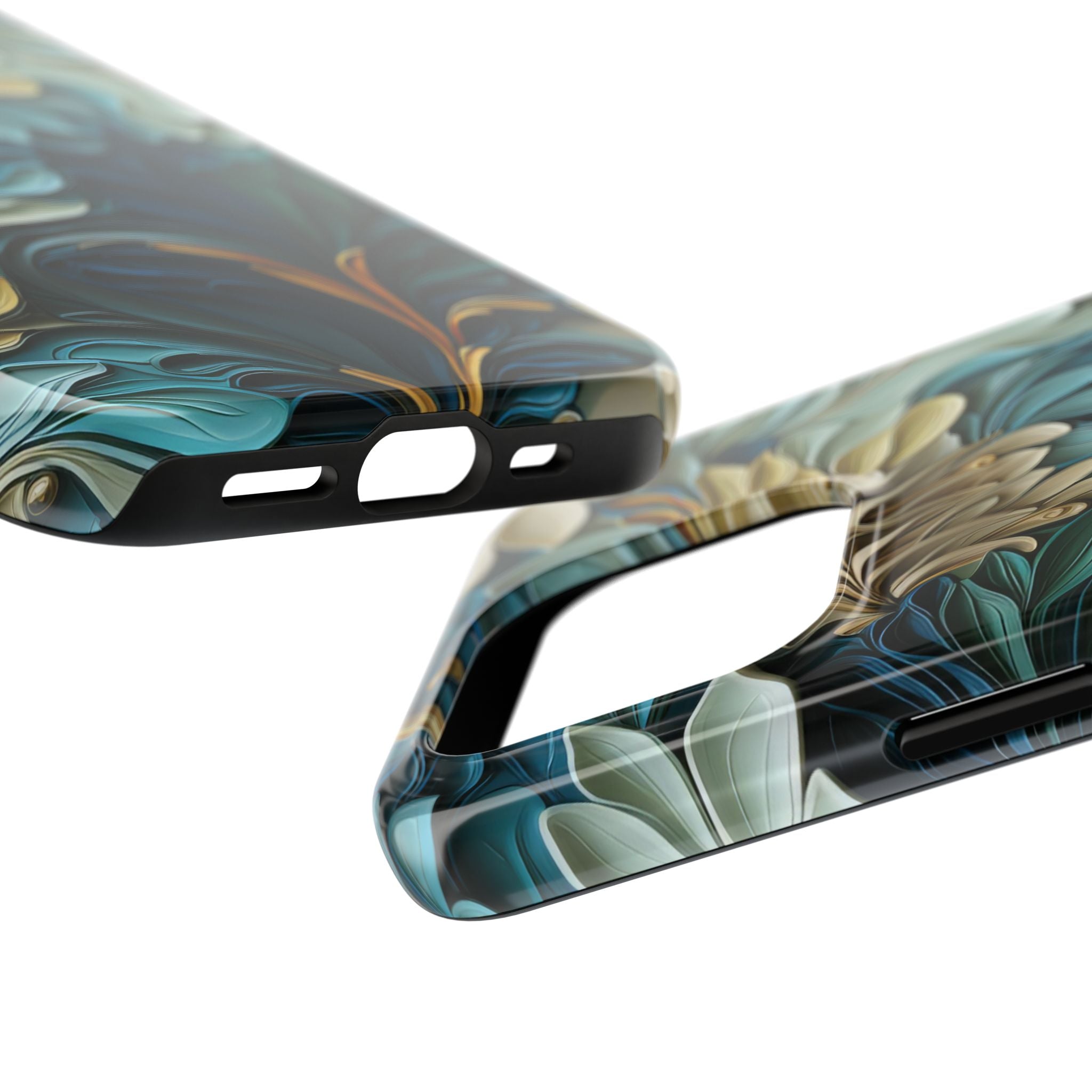 textured-art-nouveau-floral-tough-phone-case-cottagecore-iphone-case-unique-floral-phone-cover-vintage-style-iphone-case-prot