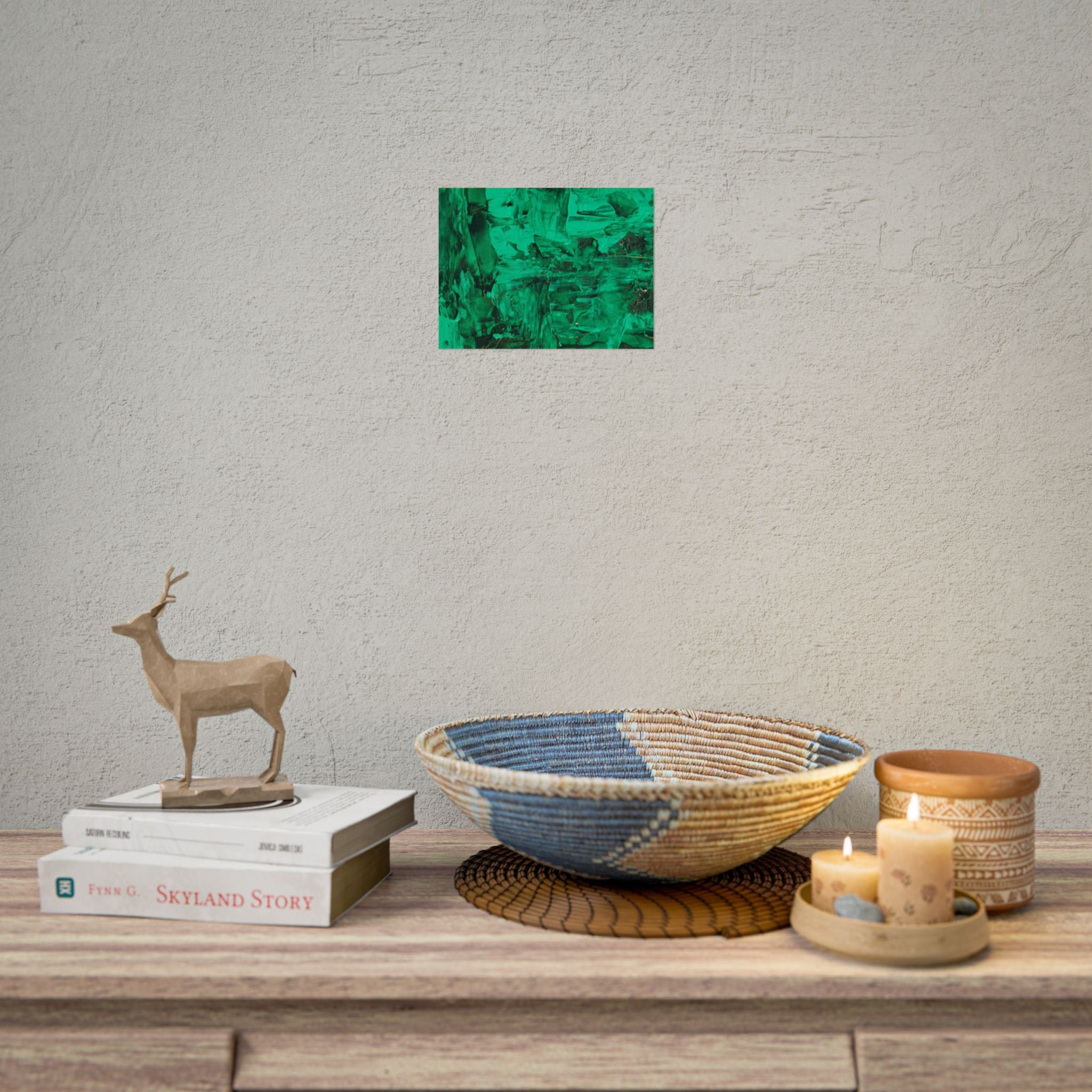 Abstract Green Poster Wall Art, Home Decor, Office Decor, Green Canvas Bedroom, Green Poster Print, Modern Art, Green Wall Decor