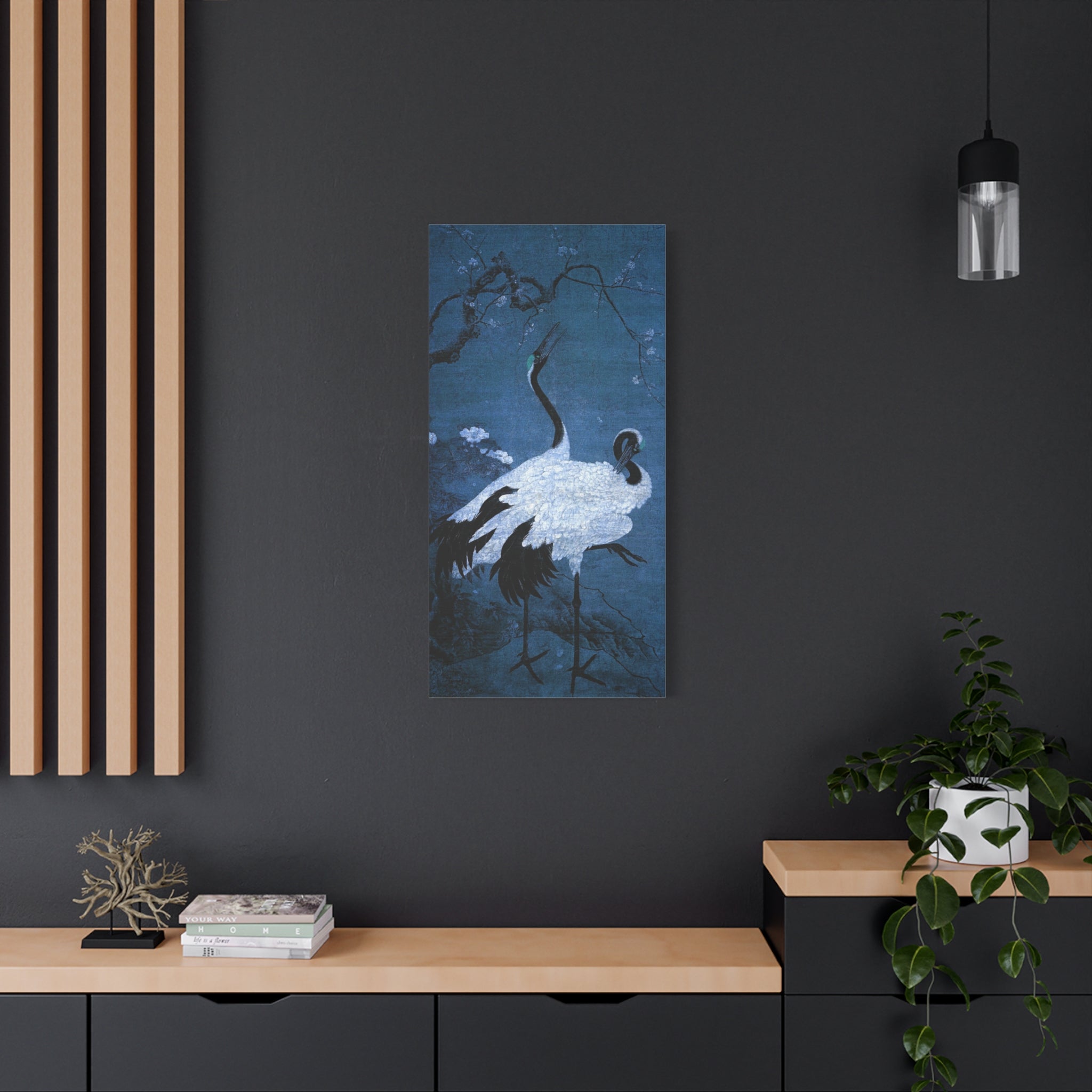 canvas-wall-art-snow-plum-twin-cranes-painting-home-decor-nature-print-japanese-art-gift-cranes-wall-decor-cranes-canvas-prin