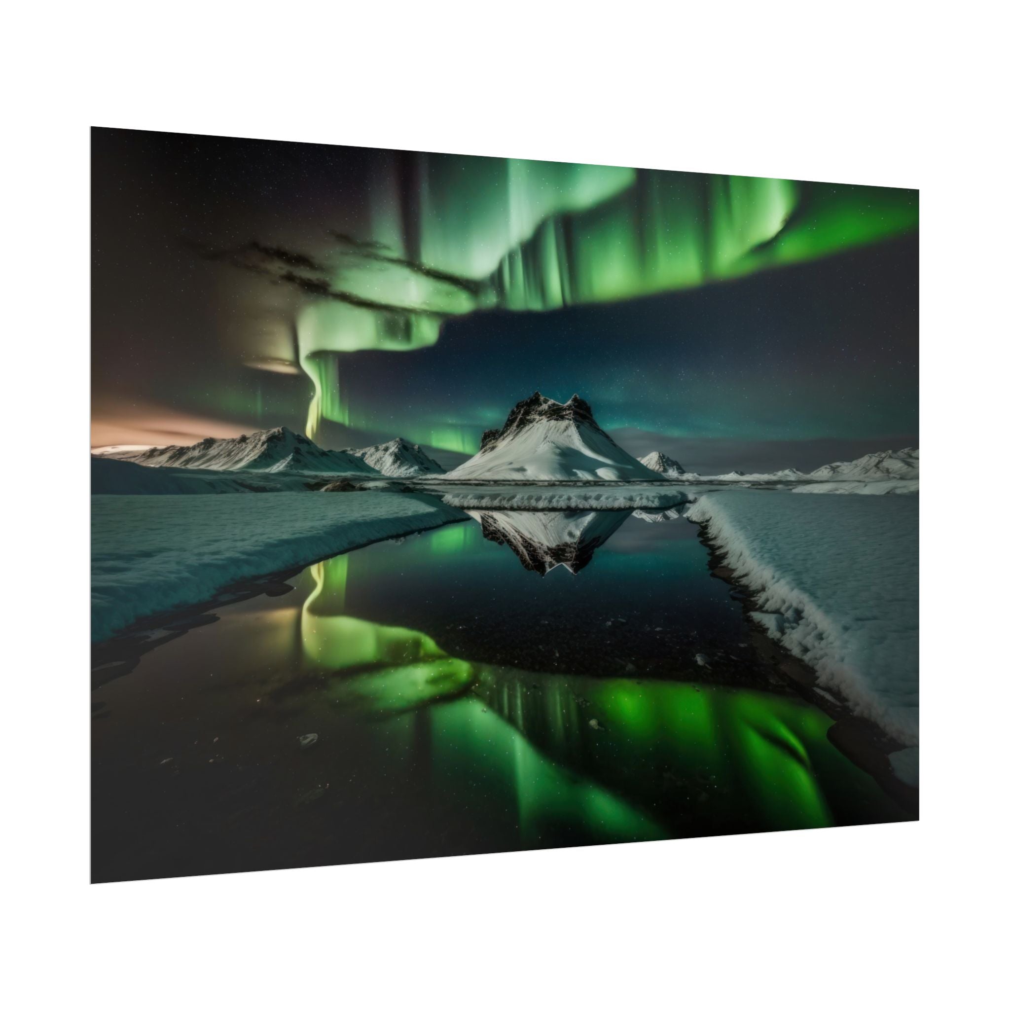 Aurora Borealis Poster Wall Art Print, Scenery Northern Lights,  Home Decor, Starry Night Photography, Housewarming Gifts