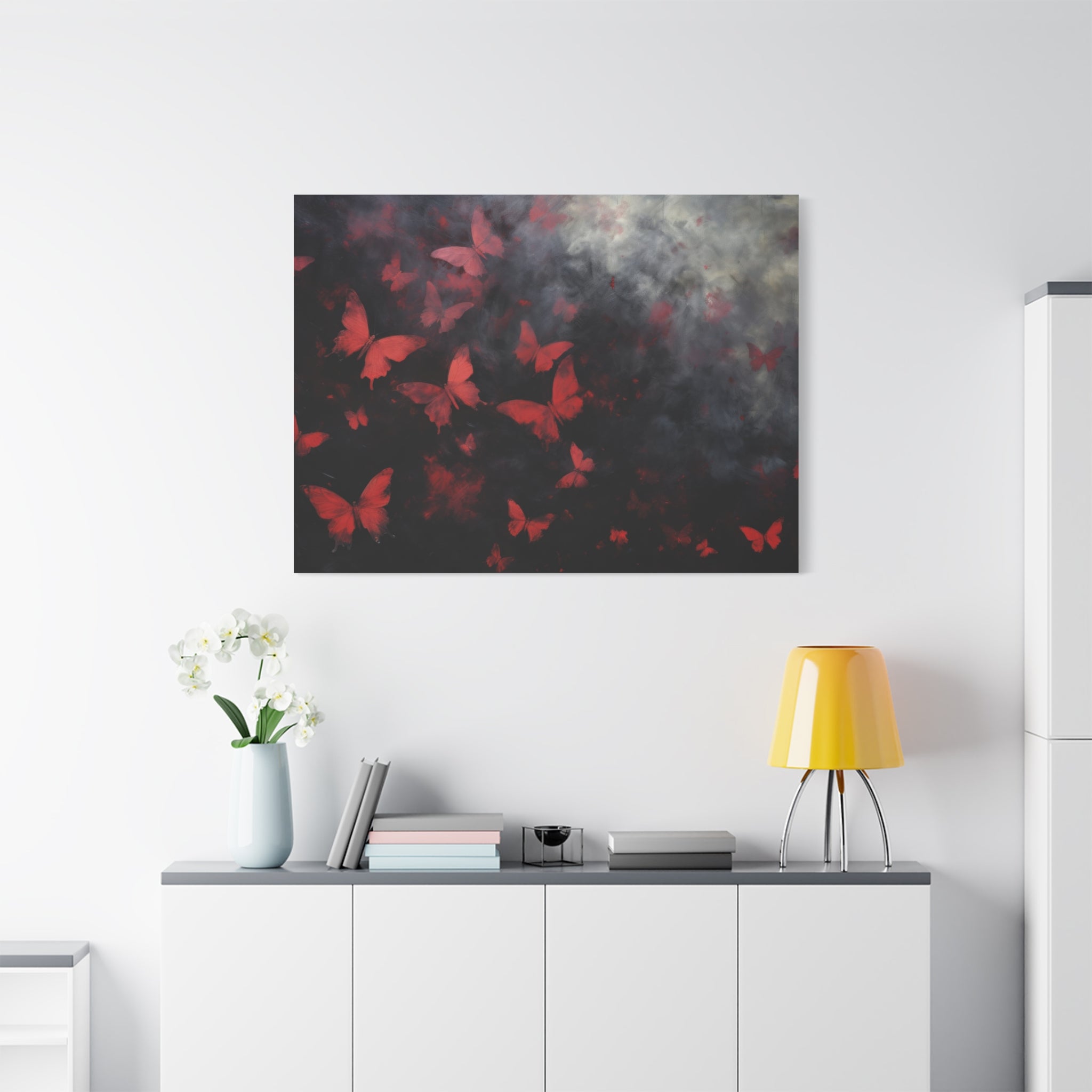 canvas-print-red-butterfly-brush-strokes-elegant-living-room-decor-housewarming-gift-canvas-wall-art-abstract-paintings