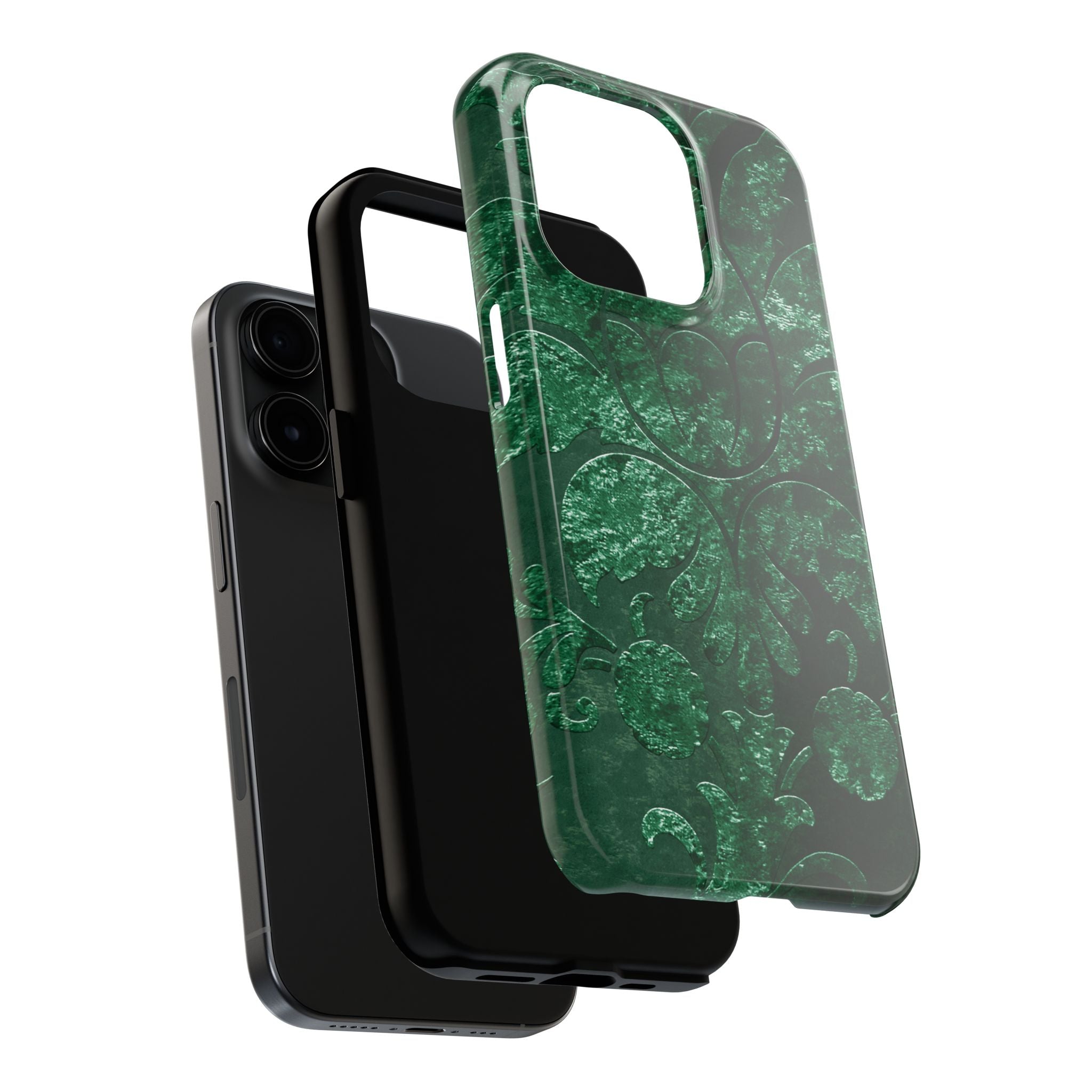embossed-emerald-velvet-tough-iphone-case-protective-iphone-cover-heavy-duty-iphone-case-rugged-phone-case-durable-smartphone