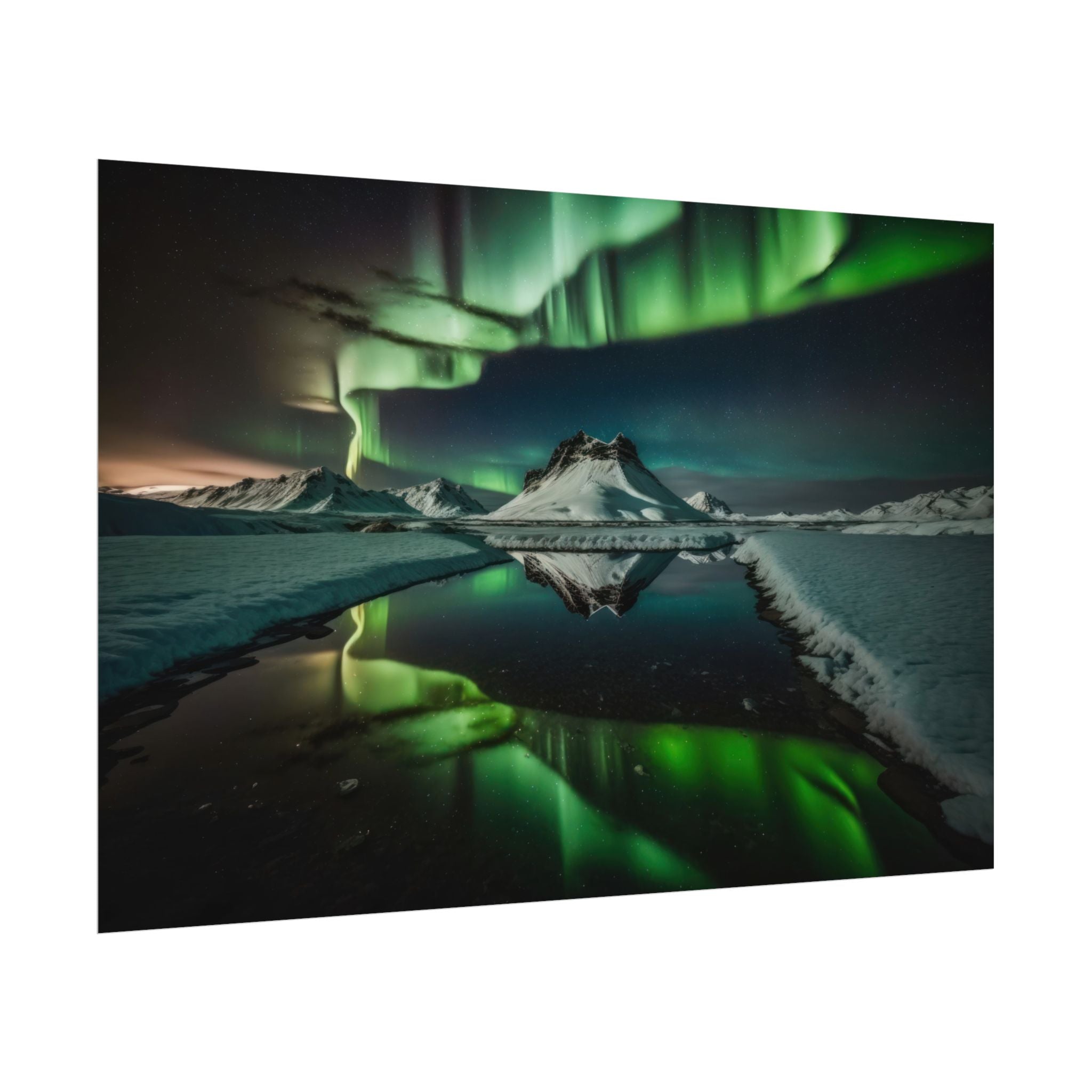 Aurora Borealis Poster Wall Art Print, Scenery Northern Lights,  Home Decor, Starry Night Photography, Housewarming Gifts
