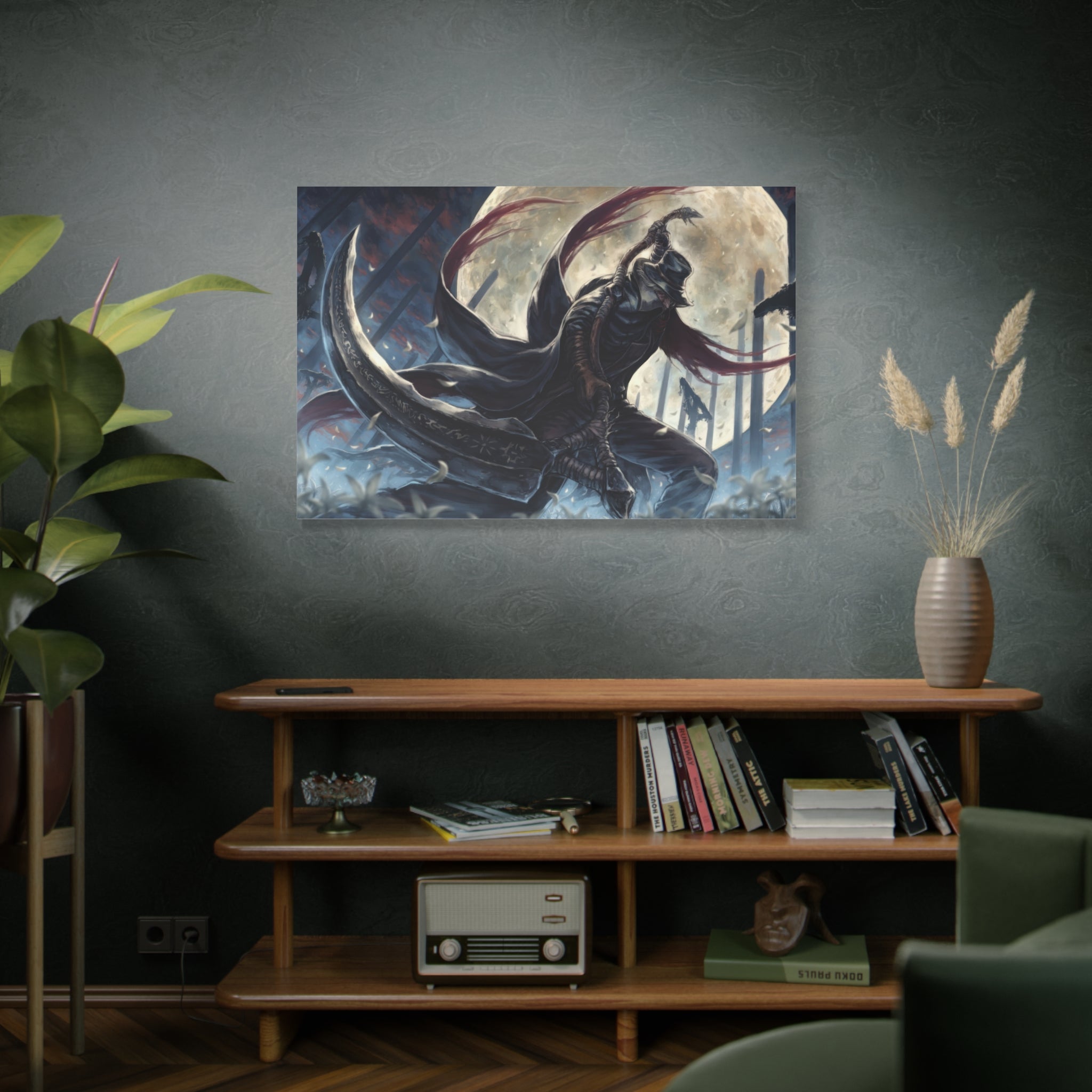 Bloodborne Gehrman The First Hunter Xlarge Canvas Wall Art — Stretched Home Decor, Game Wall Art Print
