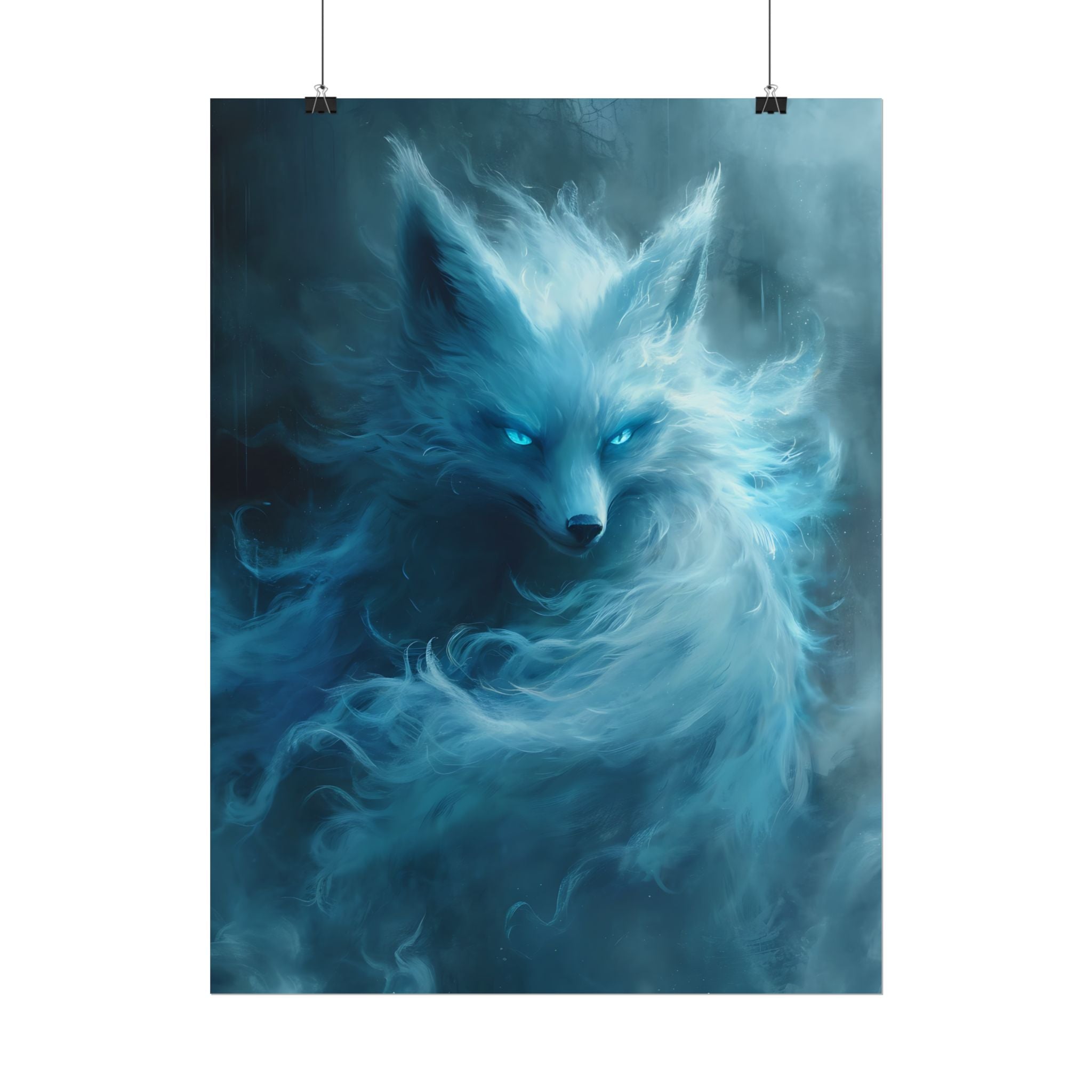 arctic-white-snow-fox-poster-print-fantasy-decor-wildlife-wall-art-home-decor-animal-lover-gift-anime-fantasy-gift