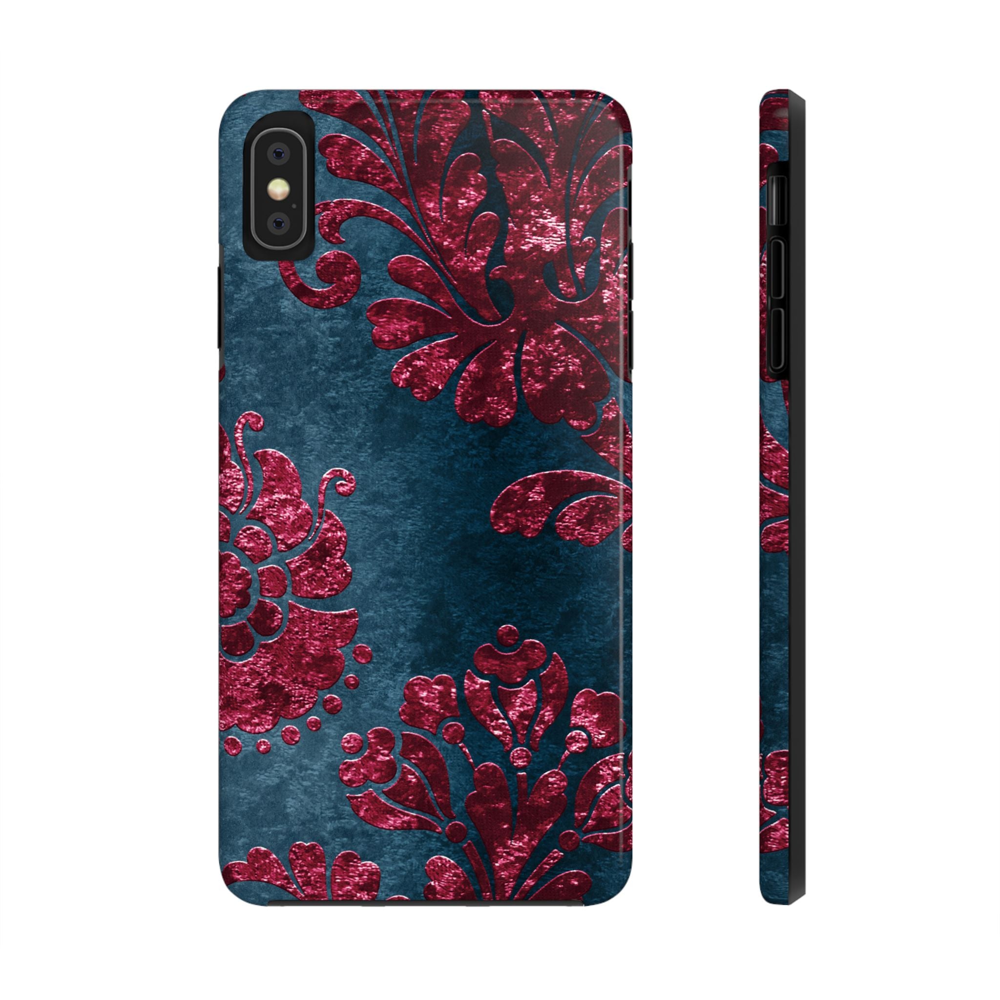 embossed-burgundy-velvet-tough-iphone-case-protective-iphone-cover-heavy-duty-iphone-case-rugged-phone-case-durable-smartphon