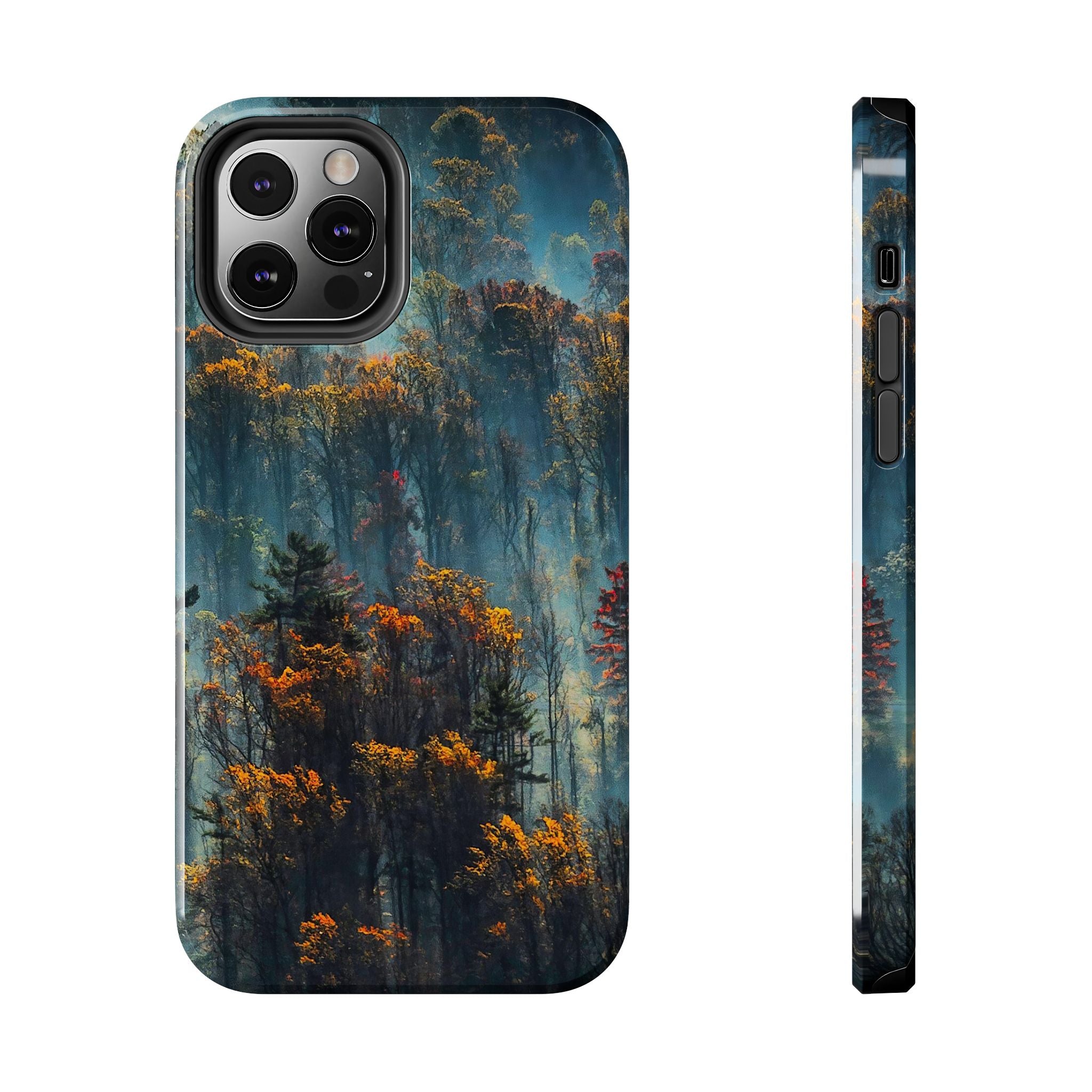 iphone-tough-case-misty-forrest-foggy-fall-iphone-covers-protective-smartphone-cover-nature-lover-gift-adventure-accessory