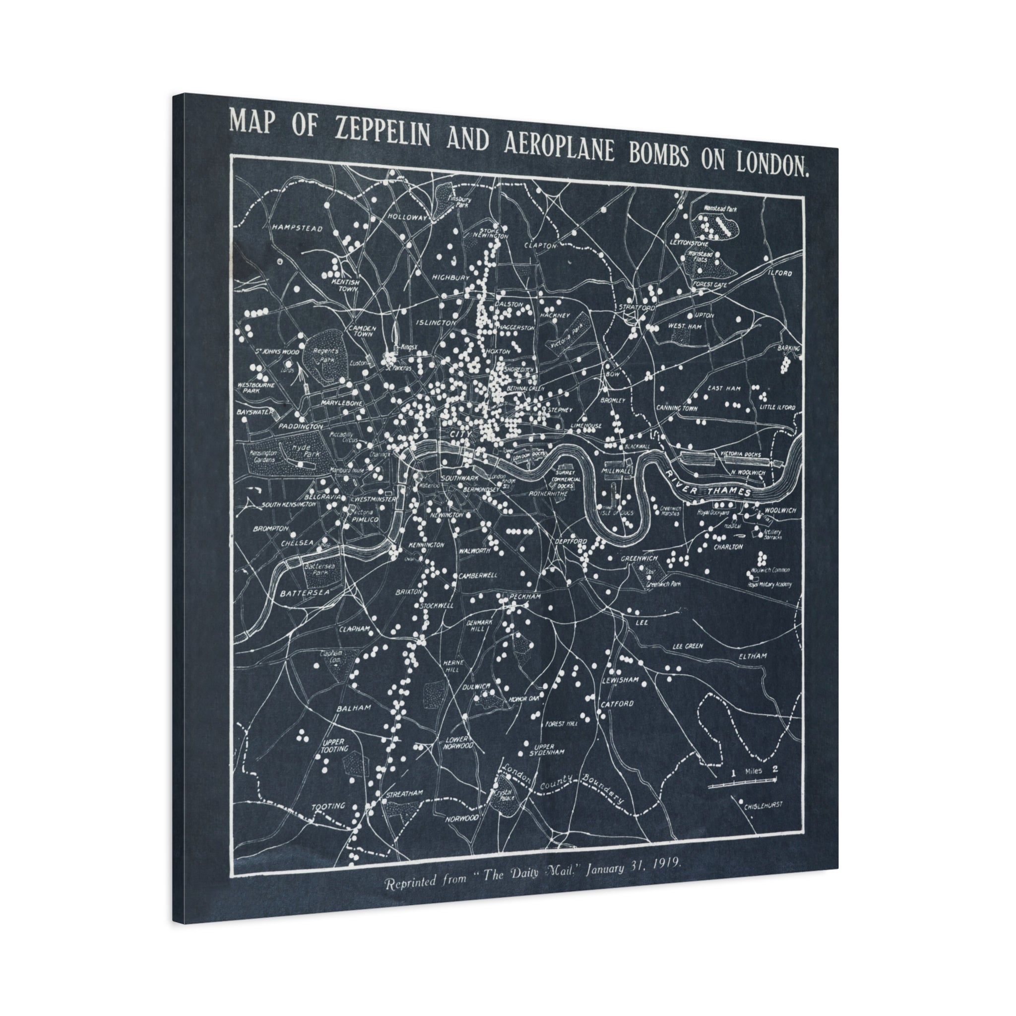 canvas-print-world-war-i-london-map-herbert-green-zeppelin-and-airplane-bombs-wall-art-decor-london-ww1