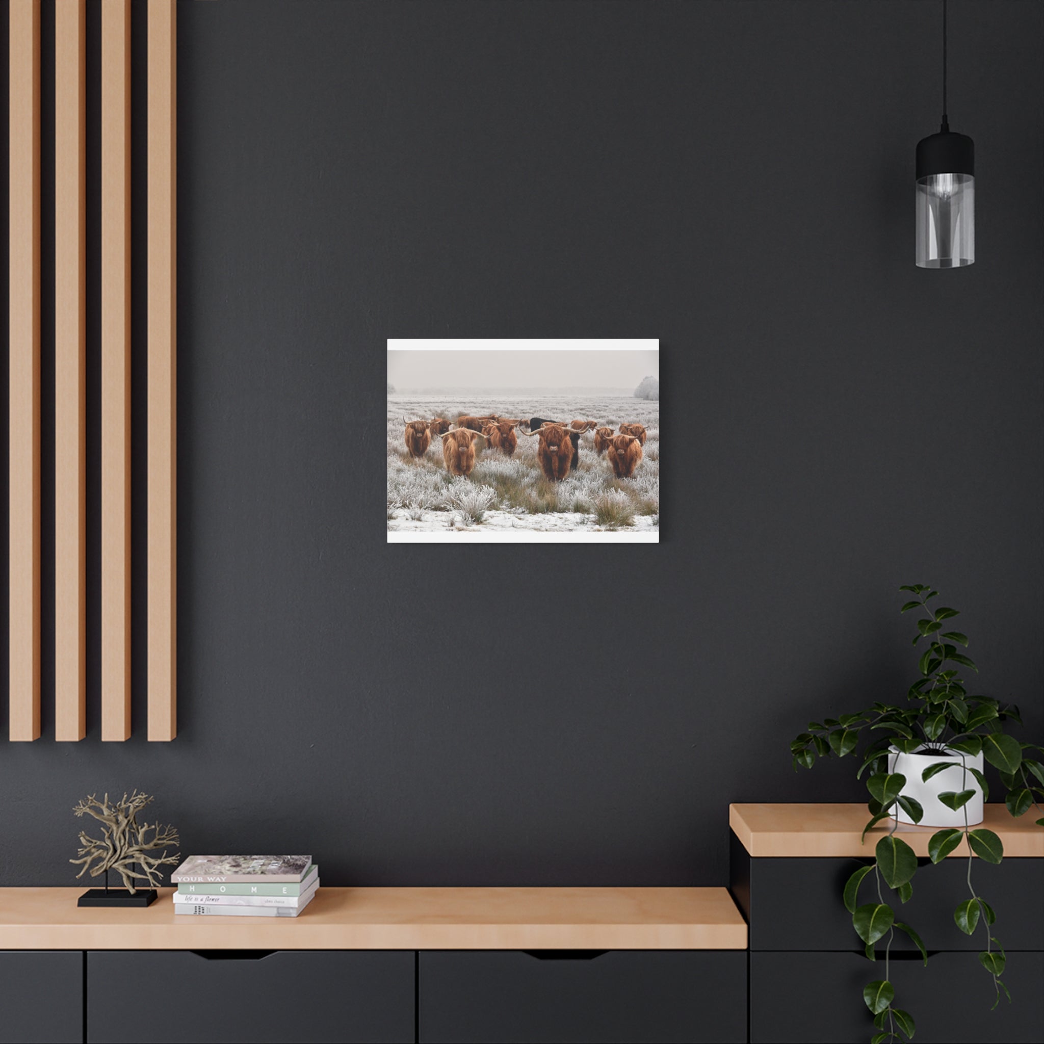 canvas-wall-art-scottish-highland-cow-longhorn-home-decor-stretched-matte-canvas-print-wall-hanging-farmhouse-art-rustic
