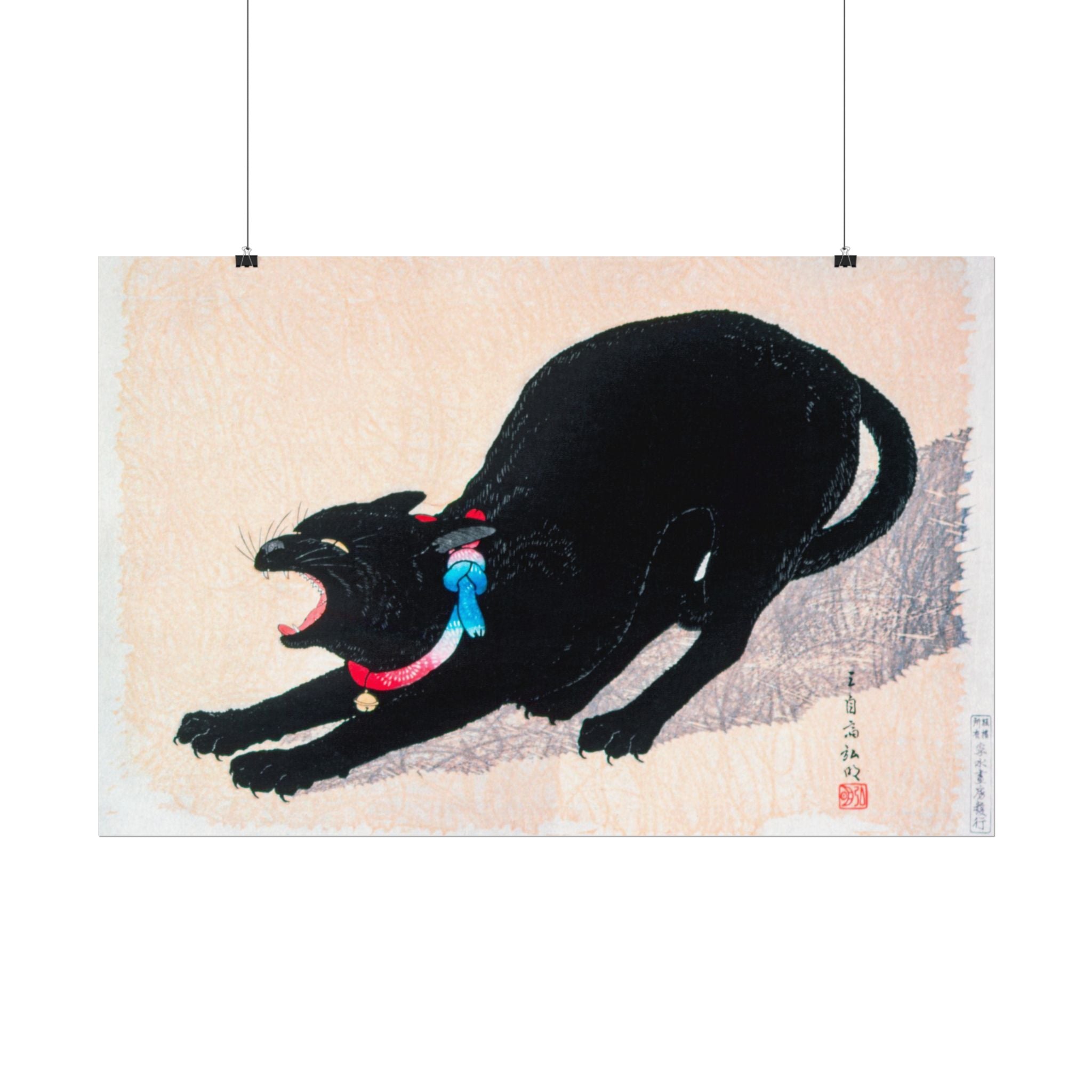 black-cat-hissing-poster-print-rolled-wall-art-for-cat-lovers-cat-art-decor-cat-themed-home-decor-gift-for-cat-owners-cat-wal