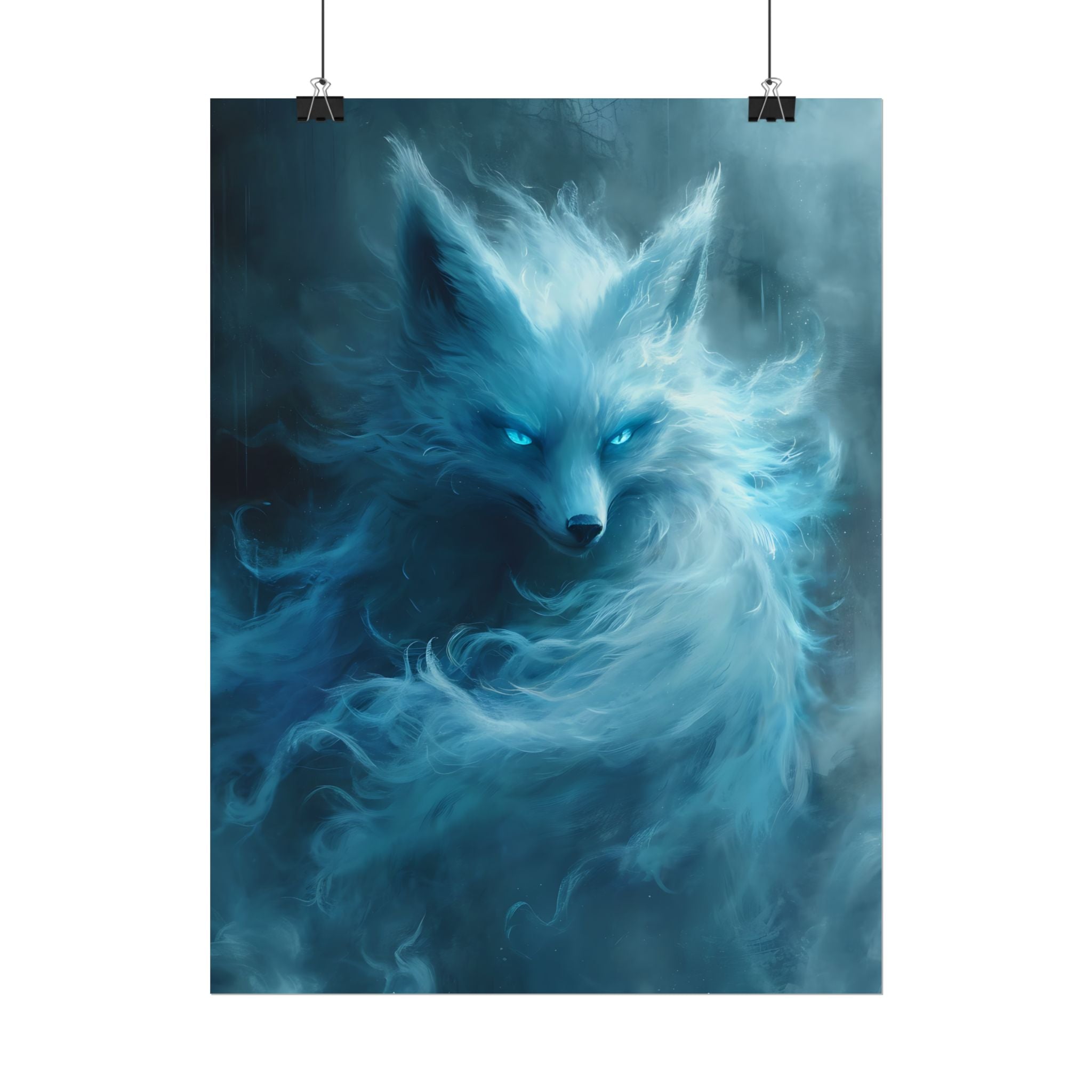 arctic-white-snow-fox-poster-print-fantasy-decor-wildlife-wall-art-home-decor-animal-lover-gift-anime-fantasy-gift