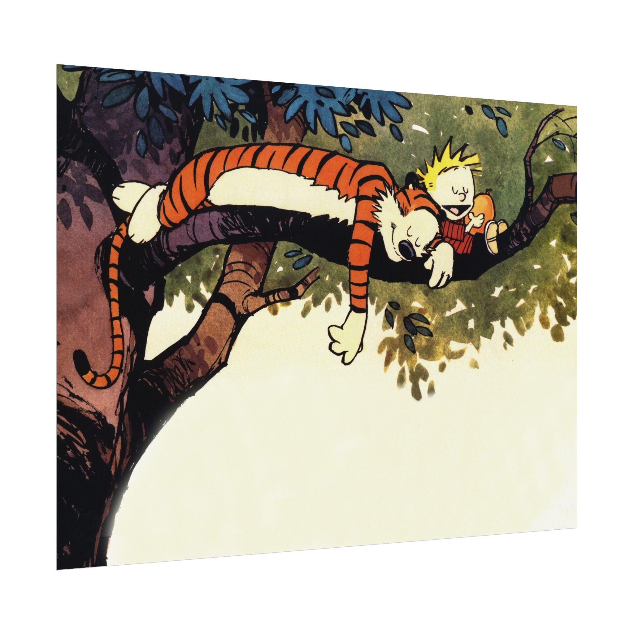 Calvin and Hobbes Poster Wall Art - Nostalgic Cartoon Wall Decor - Unique Birthday Gift for Fans - Timeless Comic Book Art