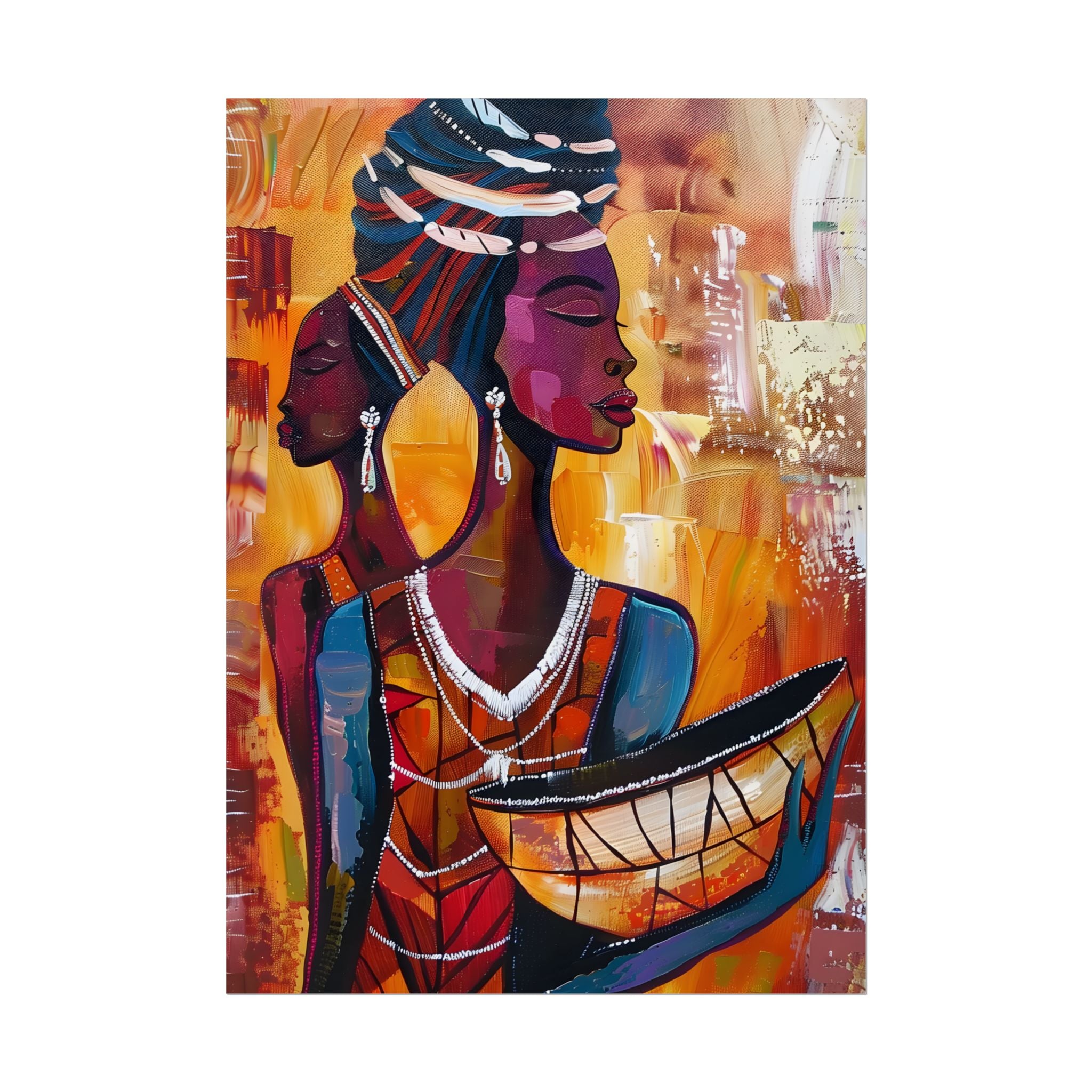traditional-african-woman-poster-print-african-portrait-afrocentric-home-wall-decor-tribal-art-african-american-art-ethnic-wa