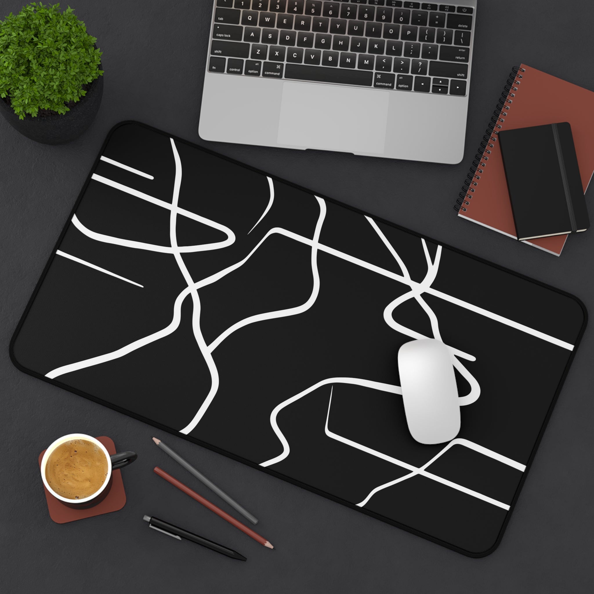 abstract-lines-monochrome-mouse-pad-abstract-art-desk-mat-sleek-black-and-white-desk-pad-modern-minimalist-mouse-pad