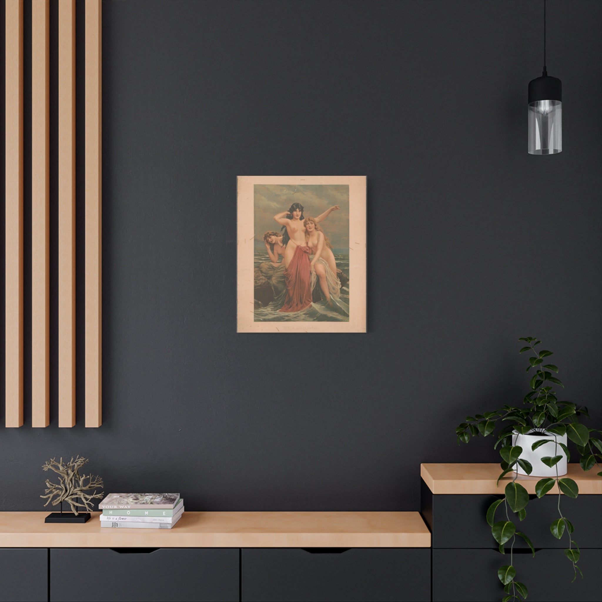 canvas-print-the-sirens-vintage-poster-woman-illustration-wall-decor-mythology-art-retro-sirens-picture-gift-for-mythology-lo