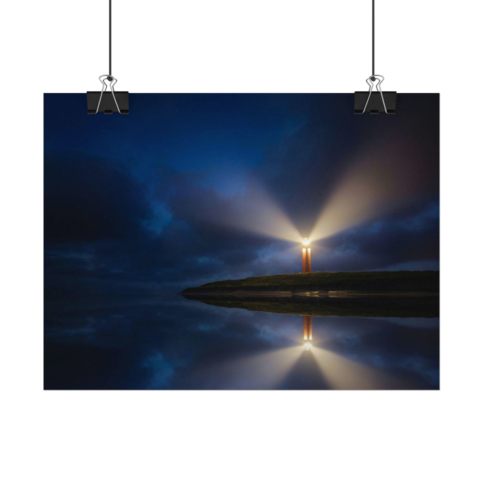 lighthouse-on-rock-poster-wall-art-coastal-wall-decor-nautical-decor-beach-house-decoration-seaside-wall