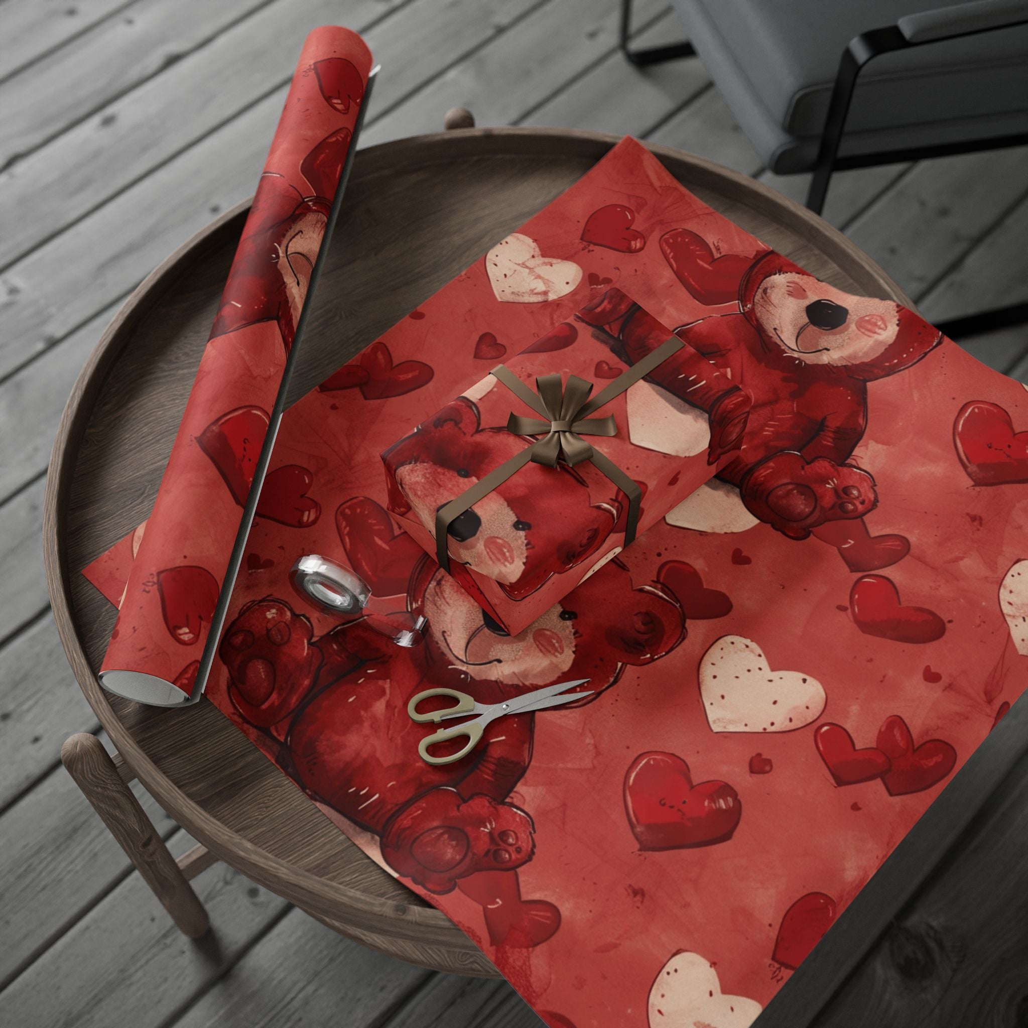 valentine-wrapping-papers-pink-teddy-bear-v-day-gift-wrap-holiday-present-accessories-love-theme-packaging-romantic-giftwrap-